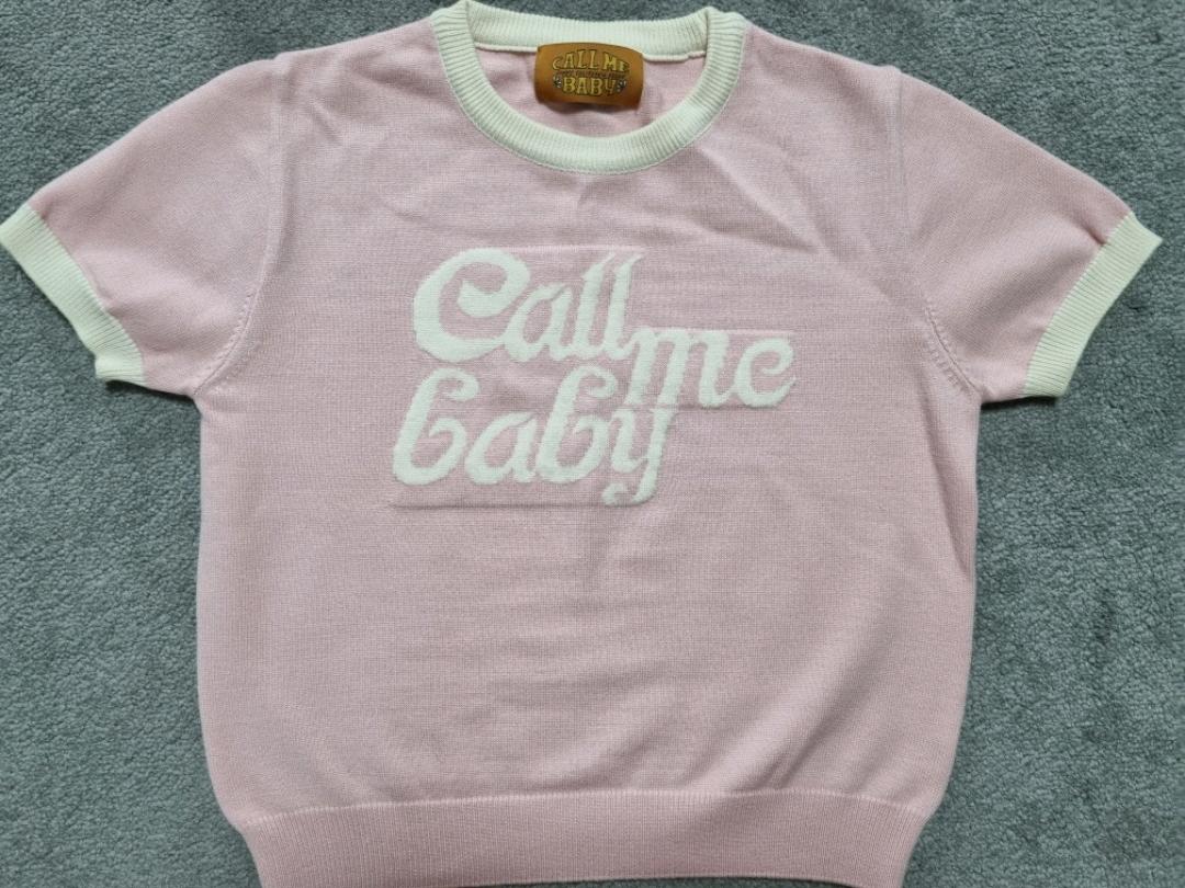 Call me baby 핑크 니트반팔티 2