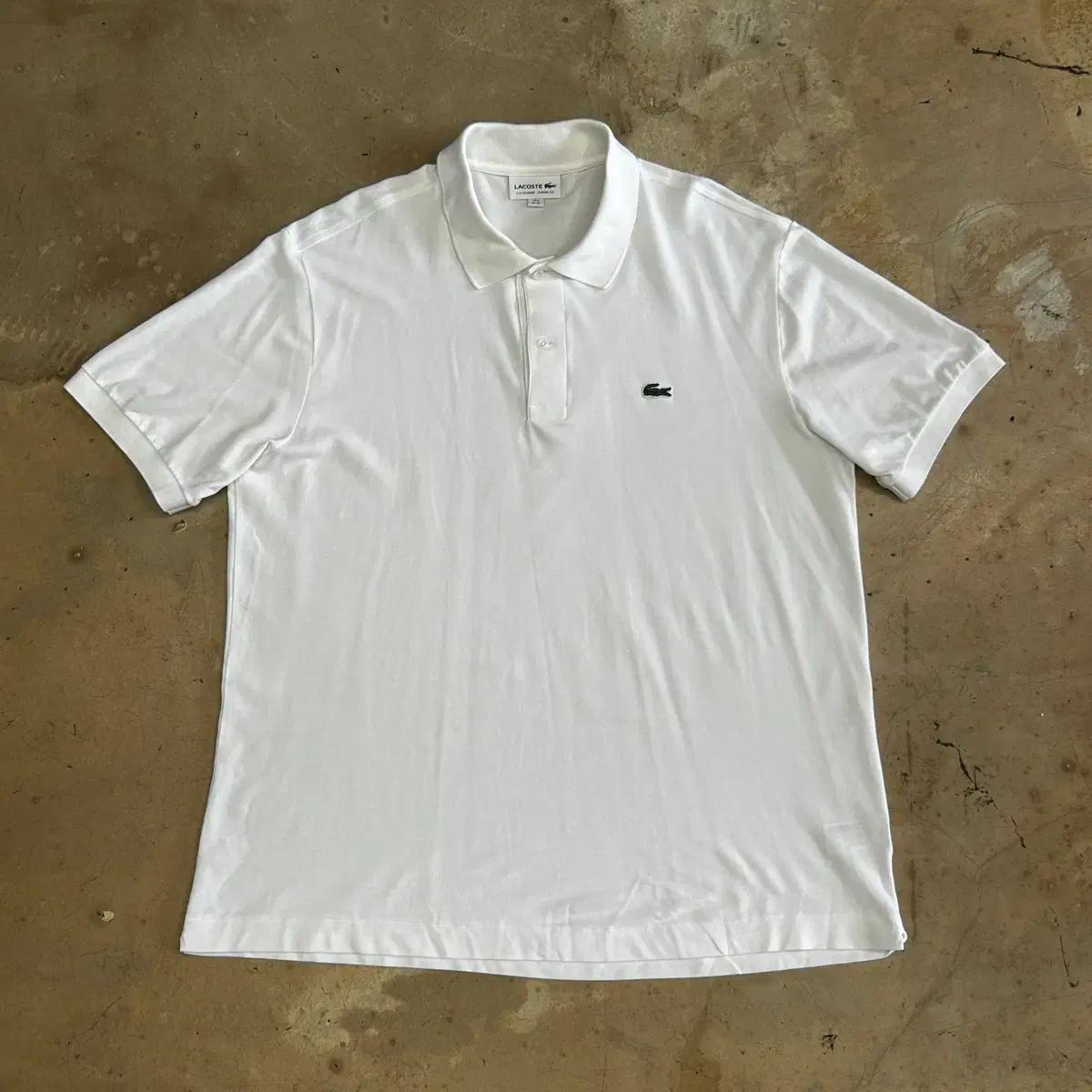 XL 라코스테 화이트 카라 반팔티 3