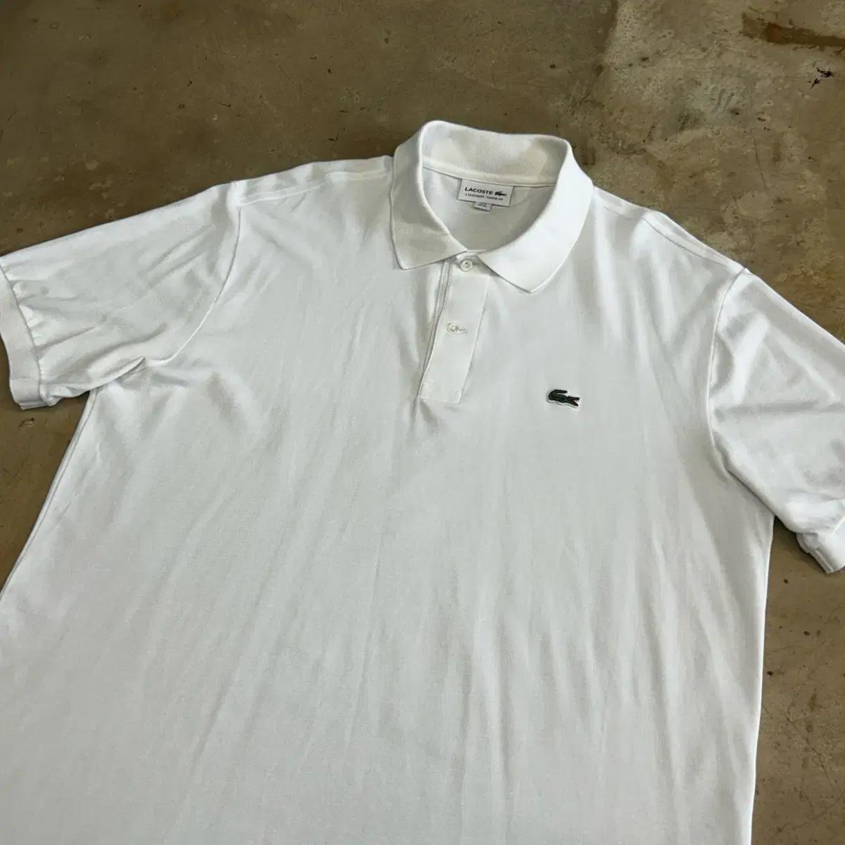 XL 라코스테 화이트 카라 반팔티 2