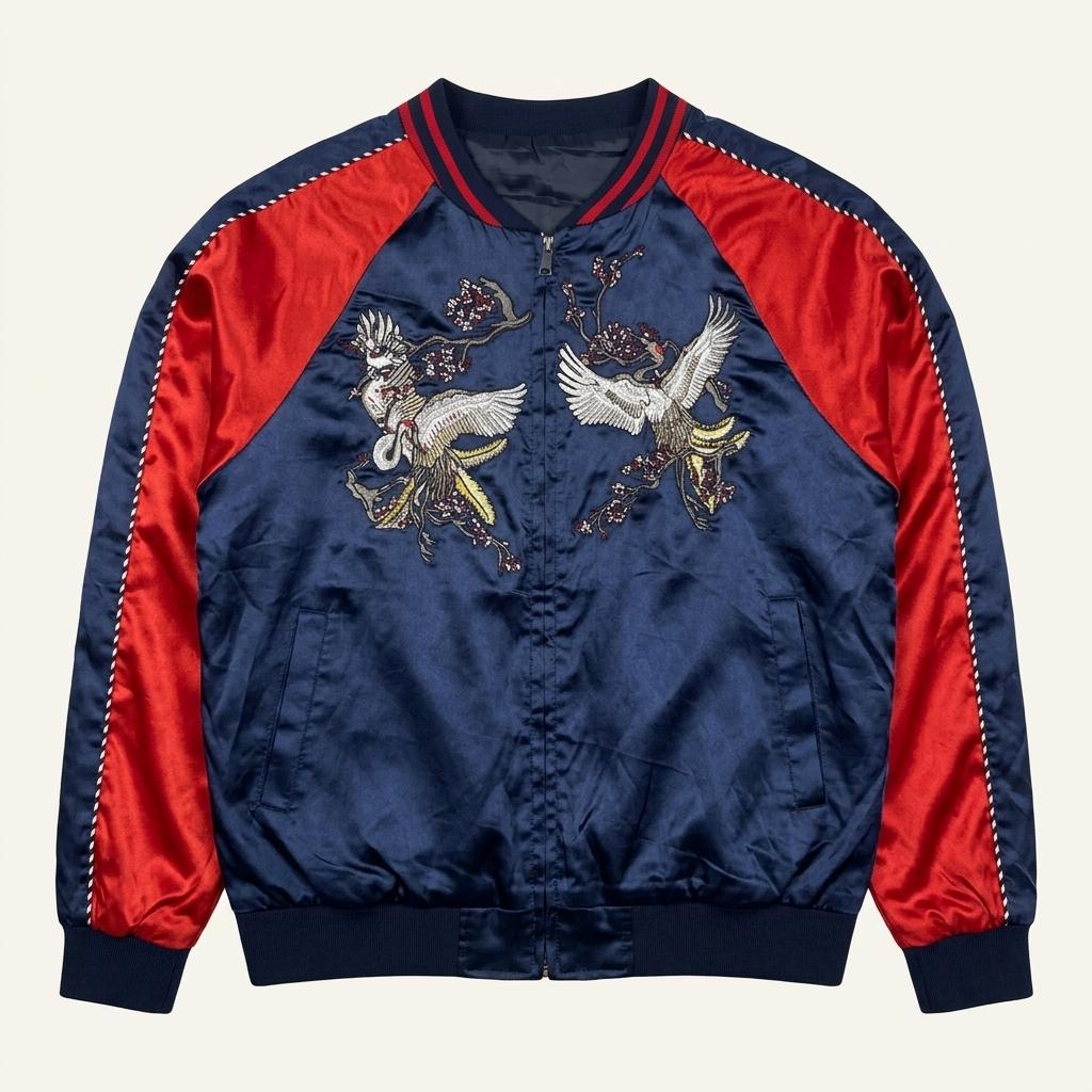 vtg 학자수 네이비 배색 스카쟌 1