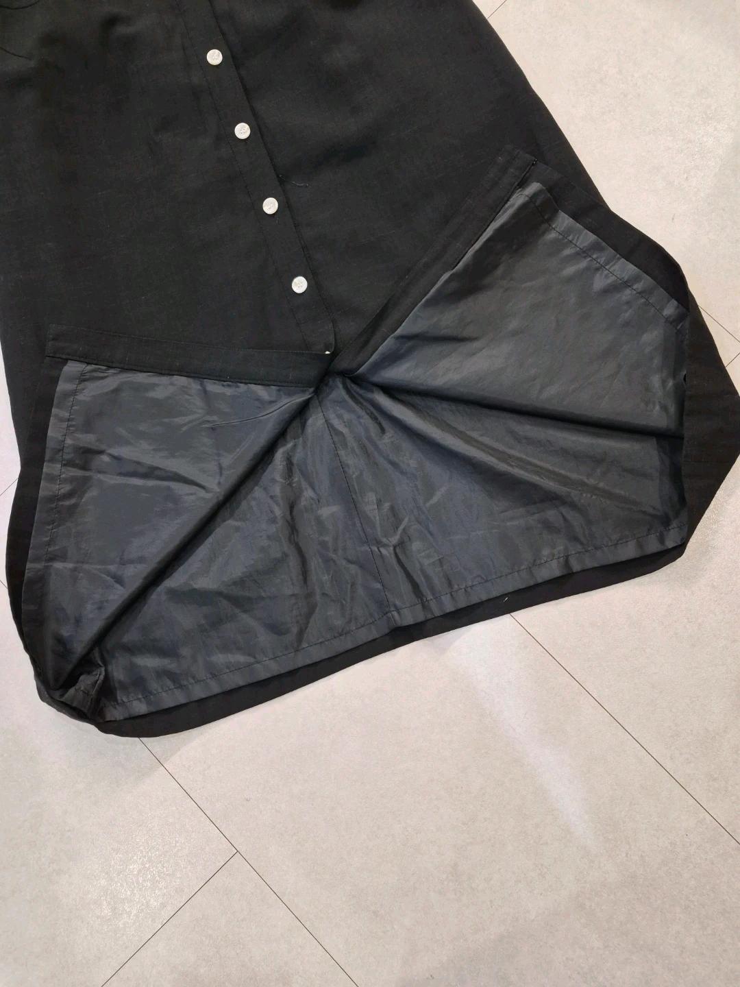 아바몰리) 스티치 카라 버튼 롱 원피스 블랙 10