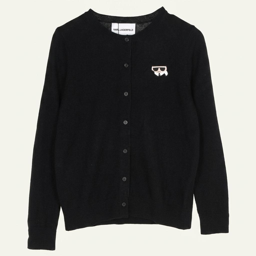 칼 라거펠트 아이코닉 울 가디건 블랙 1
