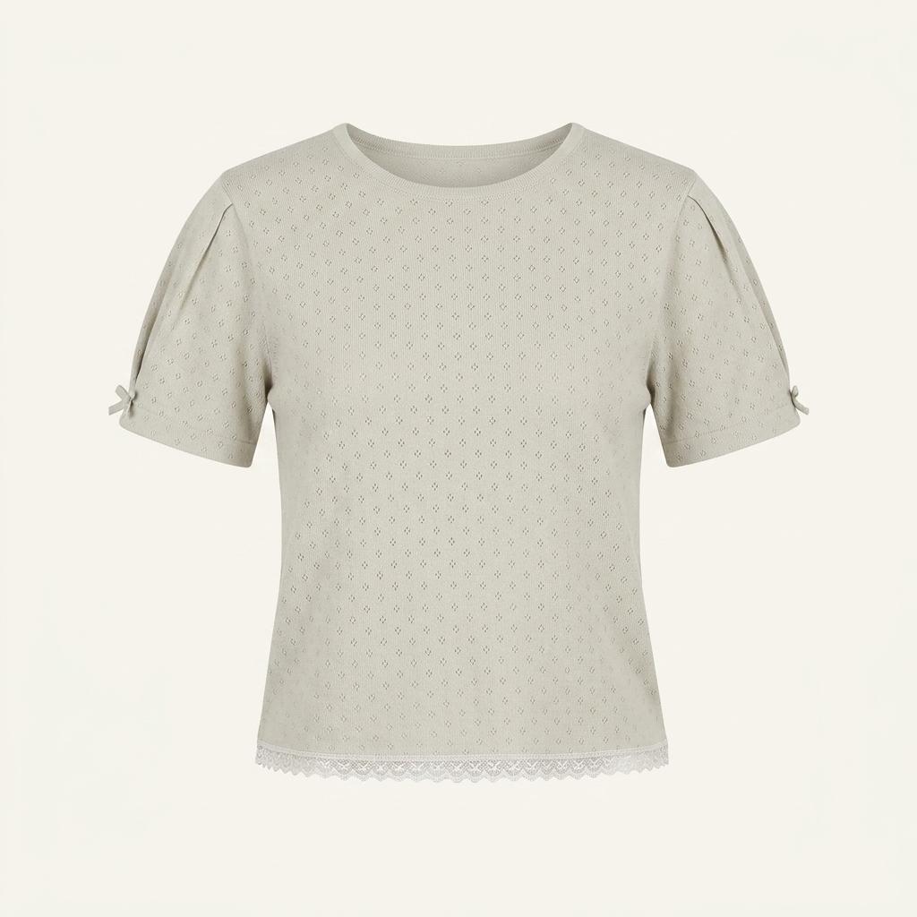 MICANE Ceamy Punching Lace Tee