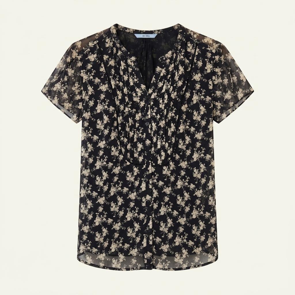 BCBG 쉬폰 블라우스