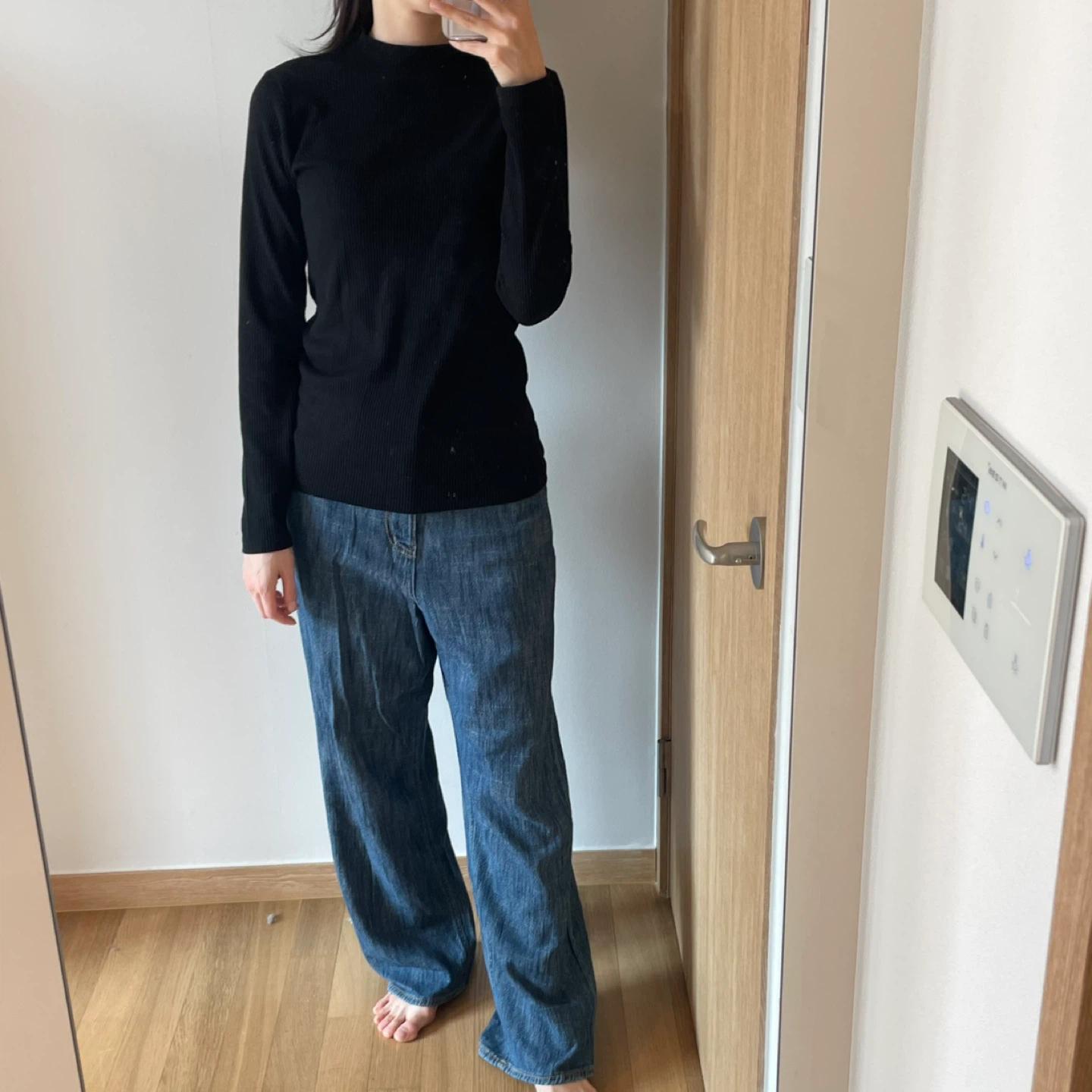 생지 와이드 롱 바지 M-L 2