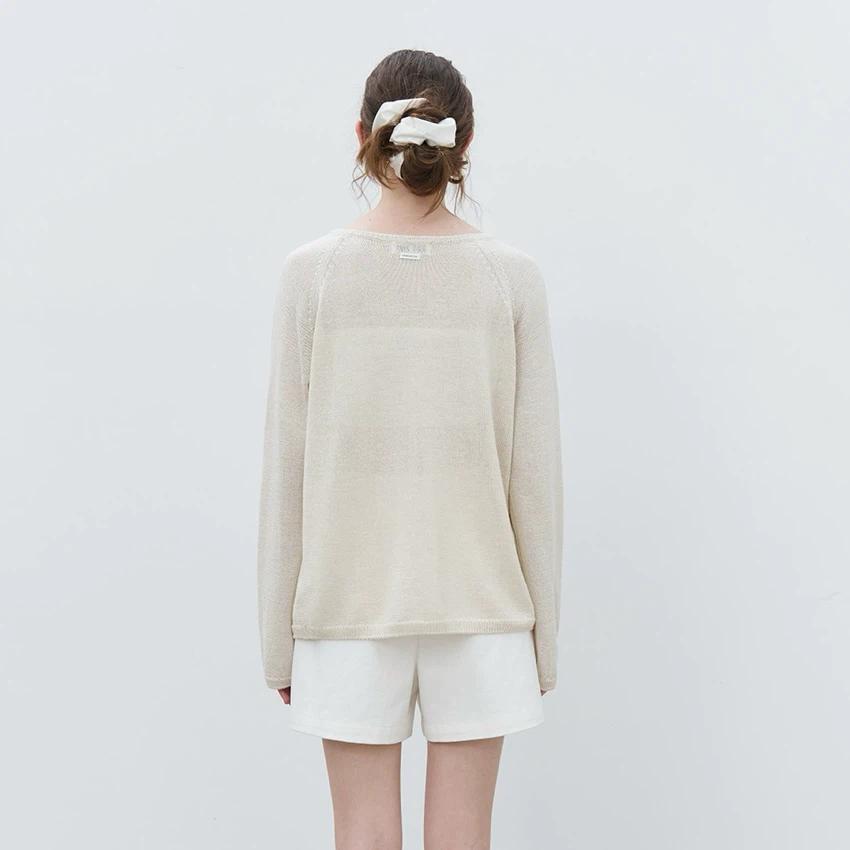 노운베러 loose-fit paper knit(cream beige) 3