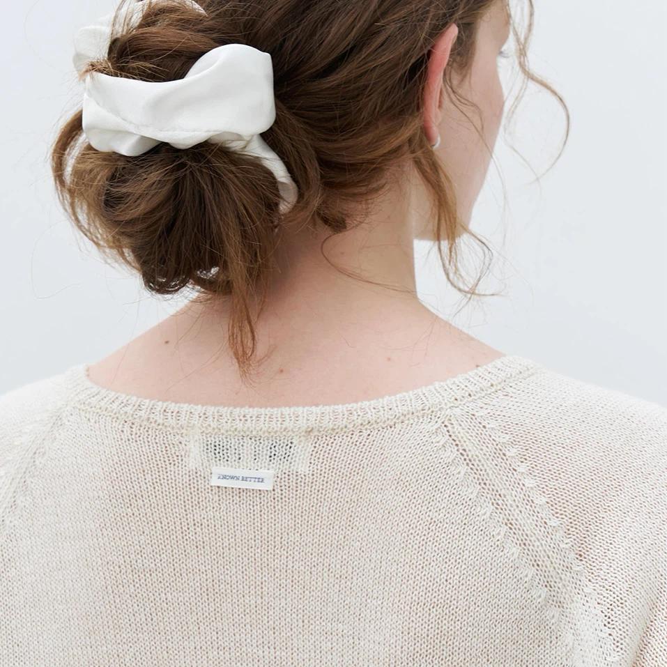 노운베러 loose-fit paper knit(cream beige) 4