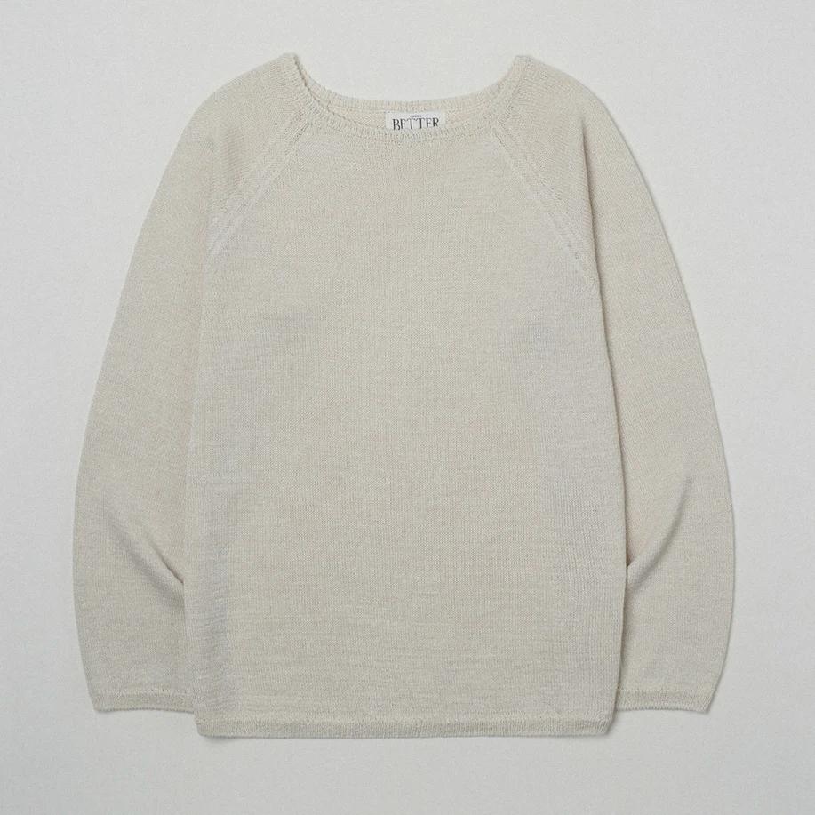 노운베러 loose-fit paper knit(cream beige) 5