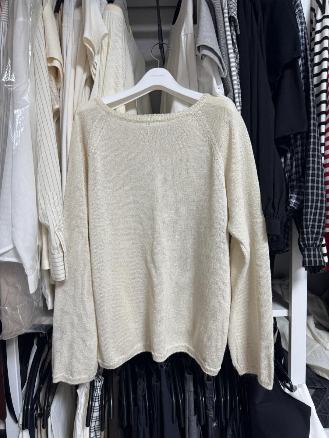 노운베러 loose-fit paper knit(cream beige) 8