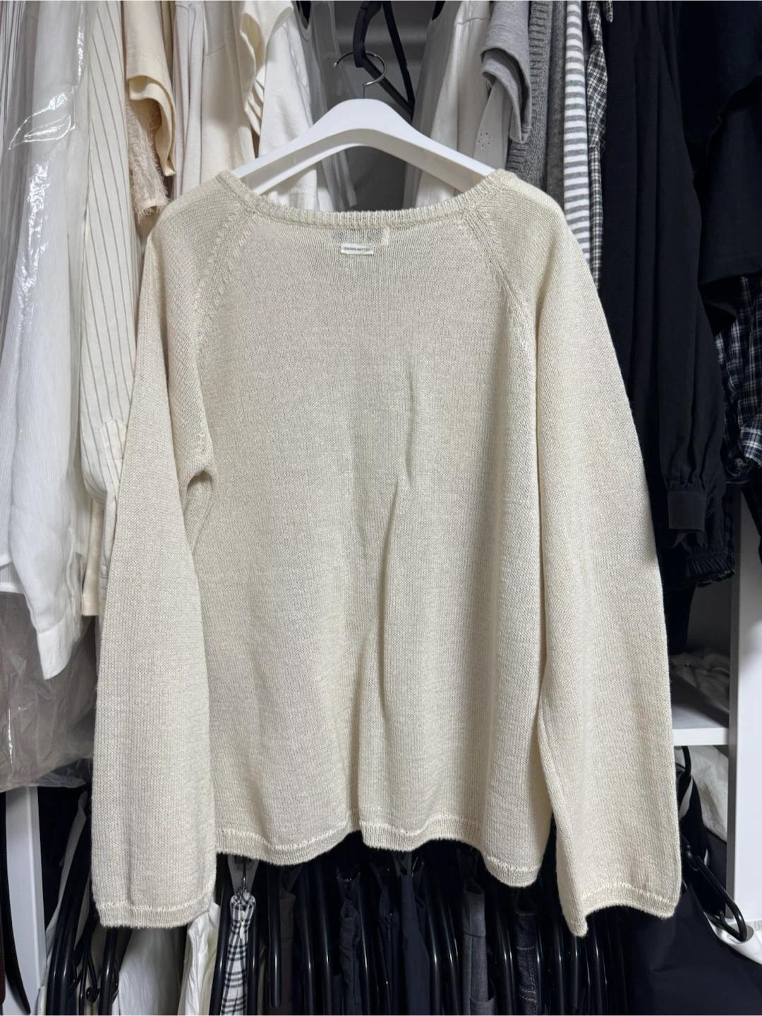 노운베러 loose-fit paper knit(cream beige) 9