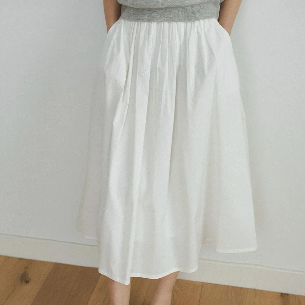 링서울 rayon blended shirring skirt 3