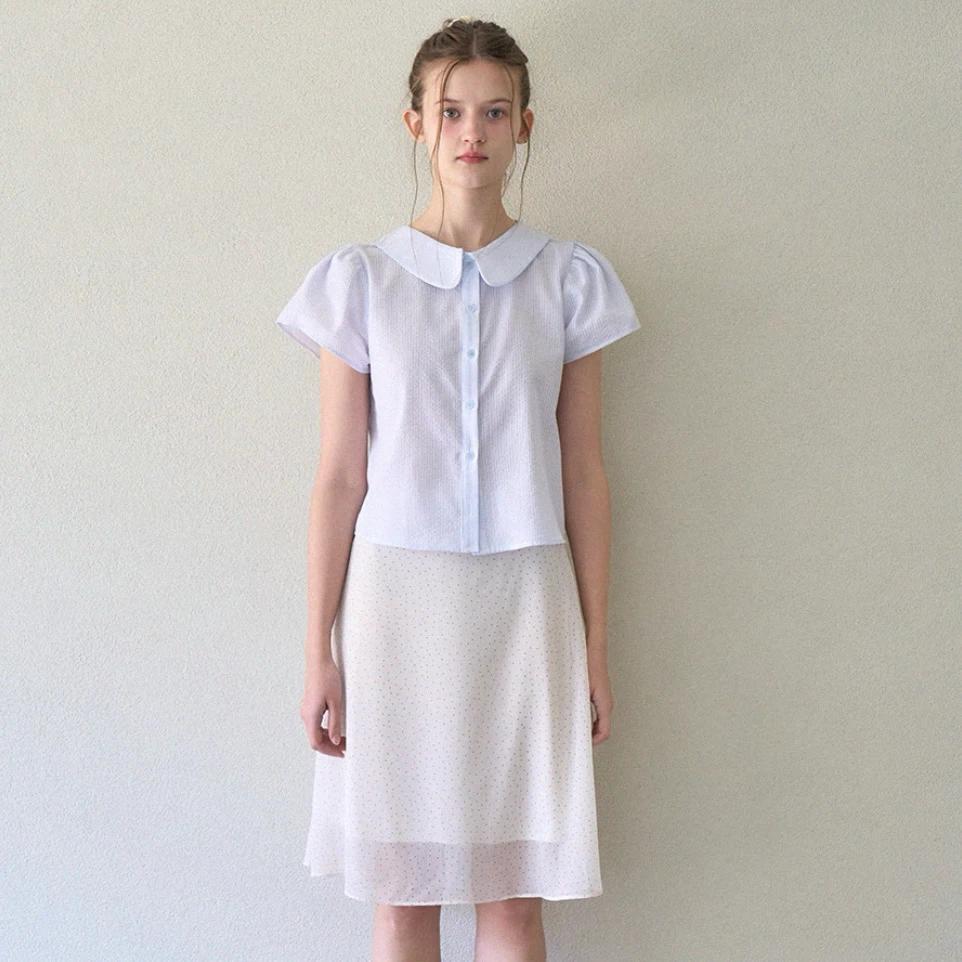 헤인트 cosmo collar puff sleeve blouse 2