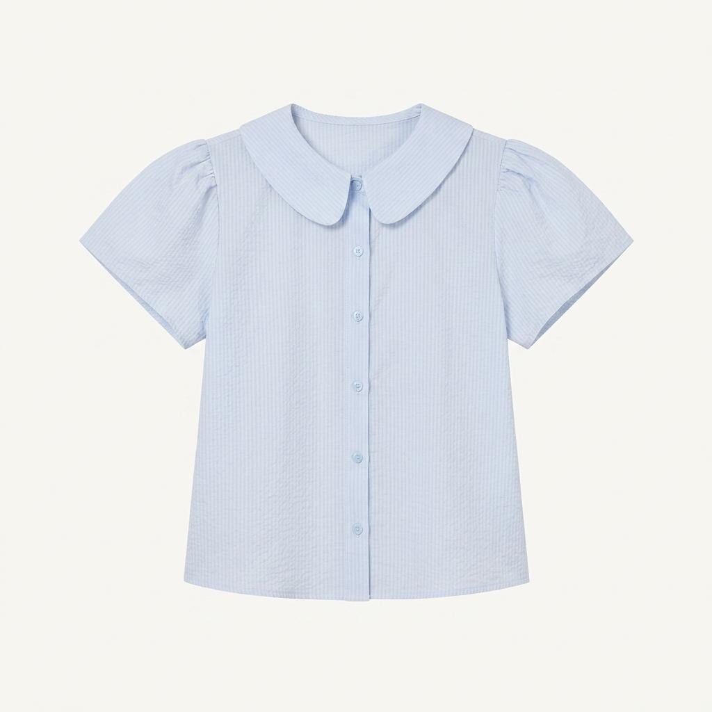 헤인트 cosmo collar puff sleeve blouse