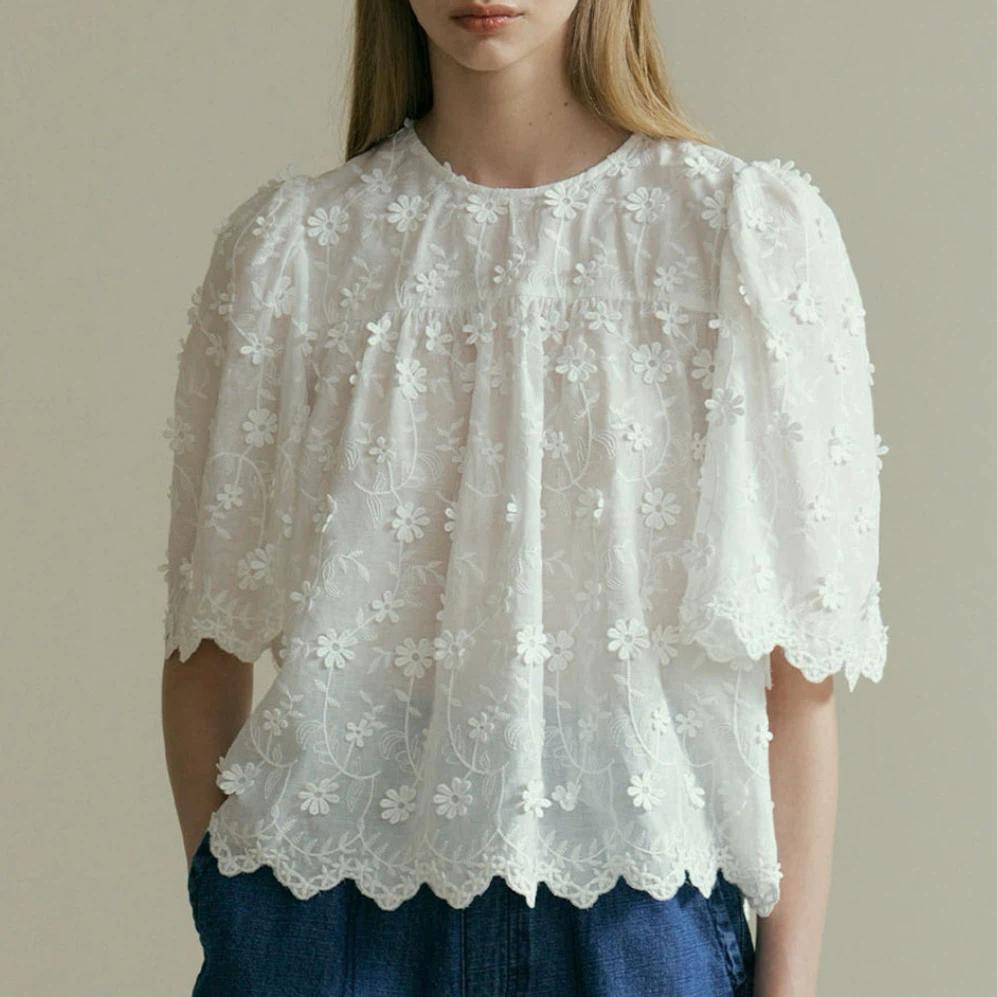 더페니 race half blouse 2