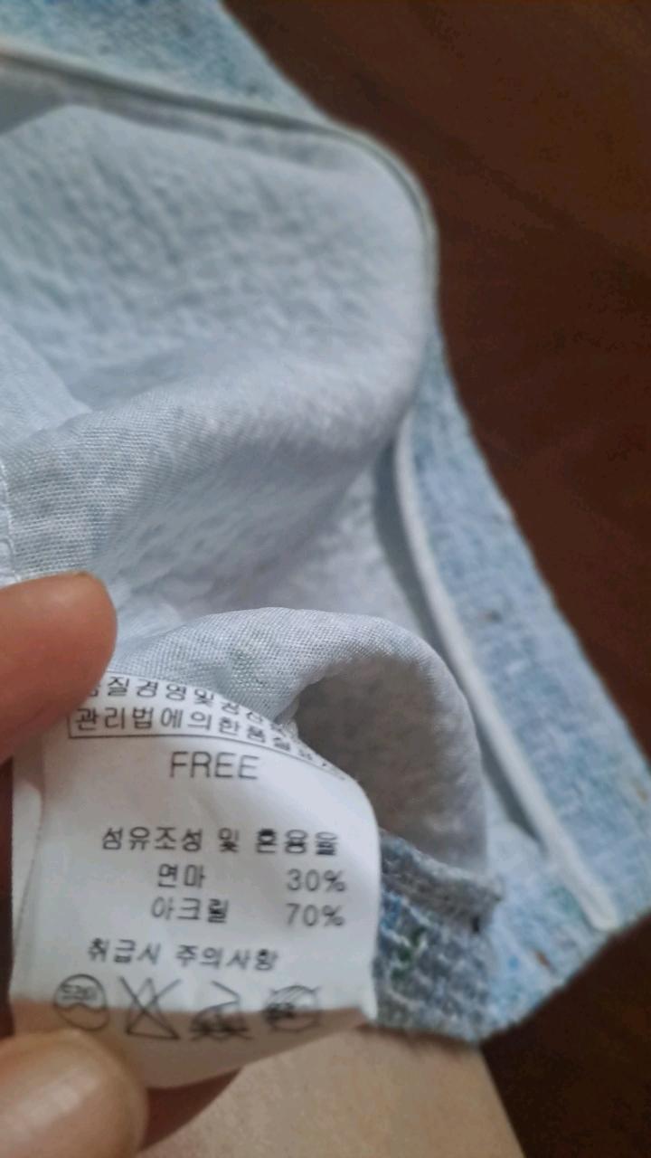 난닝구 트위드 노카라 더블 재킷 스카이블루 3