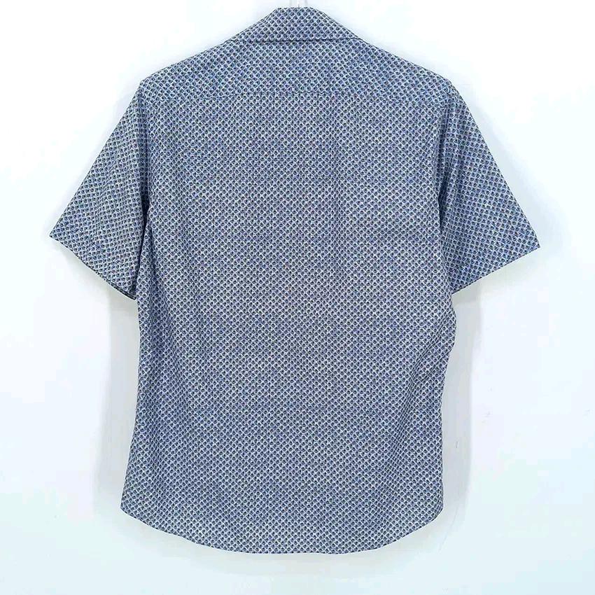 꼬르넬리아니 남성 여름 약스판 반팔셔츠 블루40 (HU45676) 3