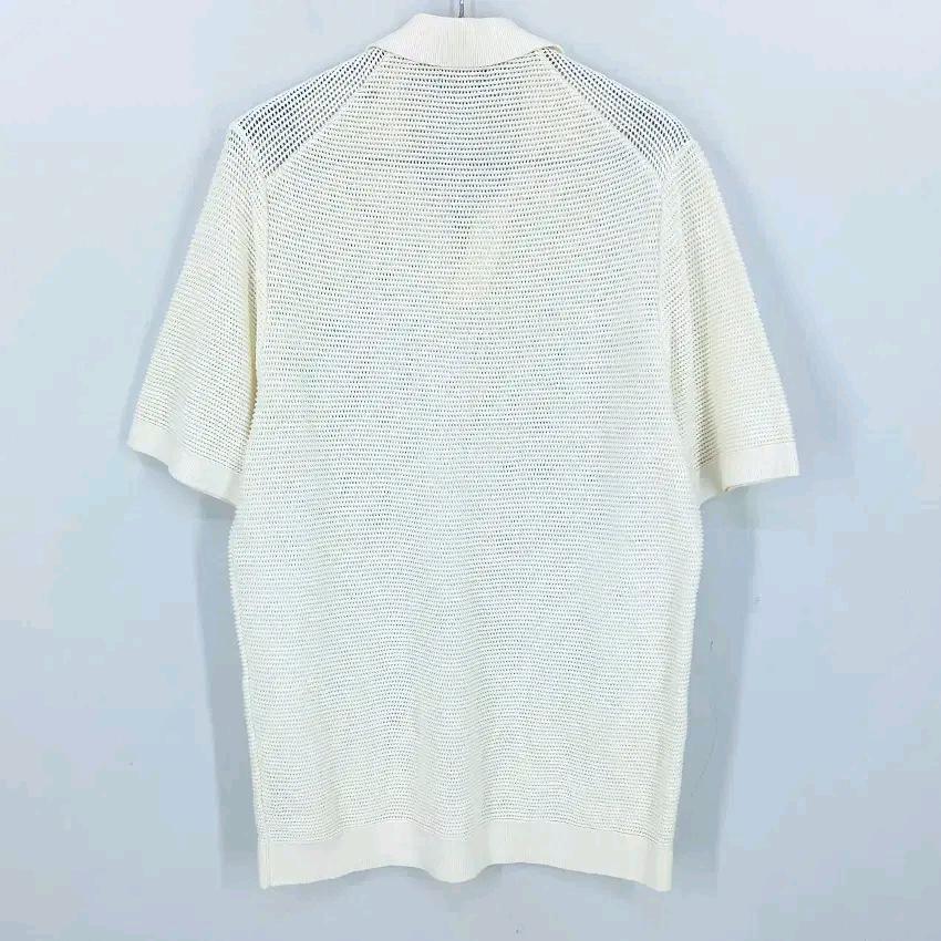 마시모두띠 남성 여름 잔펀칭 반팔니트티 크림XL(HU45677) 3