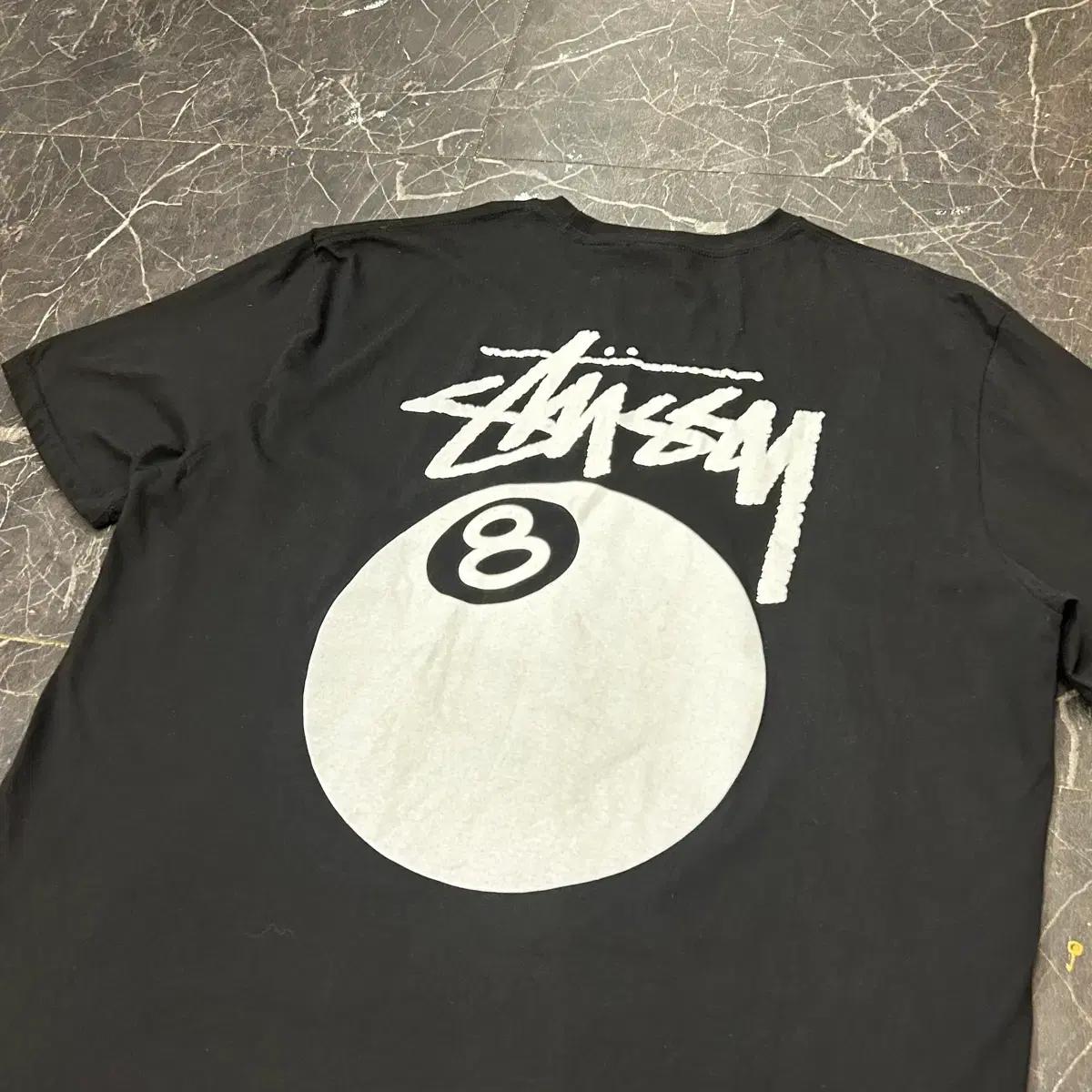 XL 스투시 블랙 8볼 반팔티 2