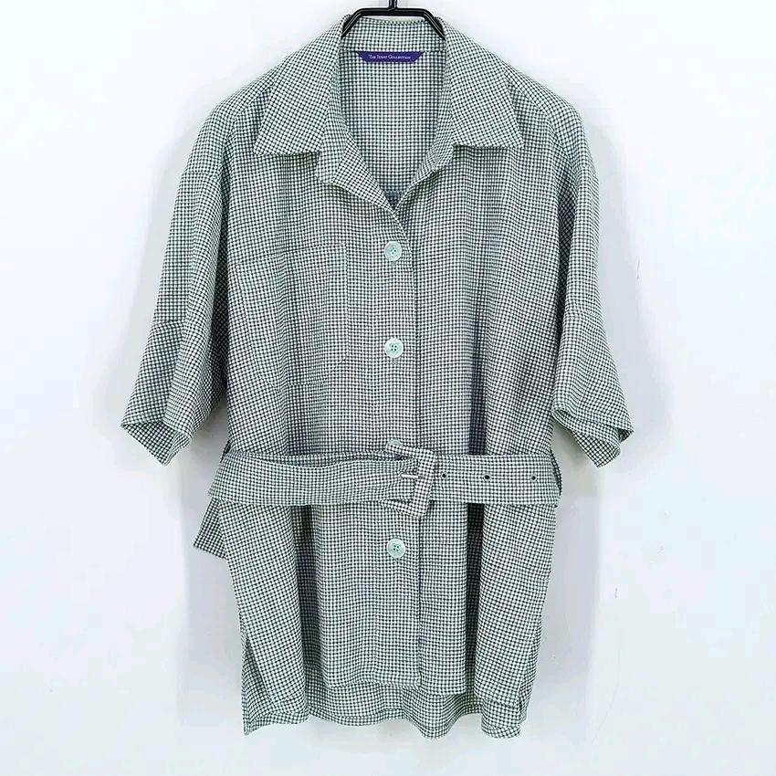 더아이잗컬렉션 여성 춘하 루즈핏 마혼방자켓 그린85 (HU45705) 2