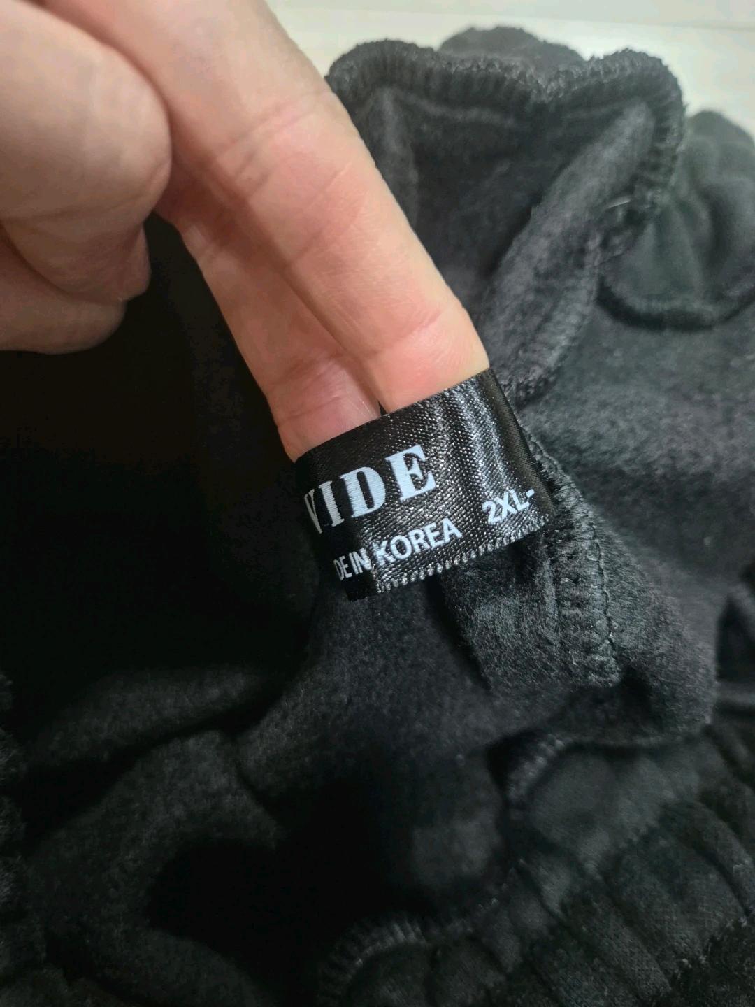 2XL 블랙 기모 조거 팬츠 4