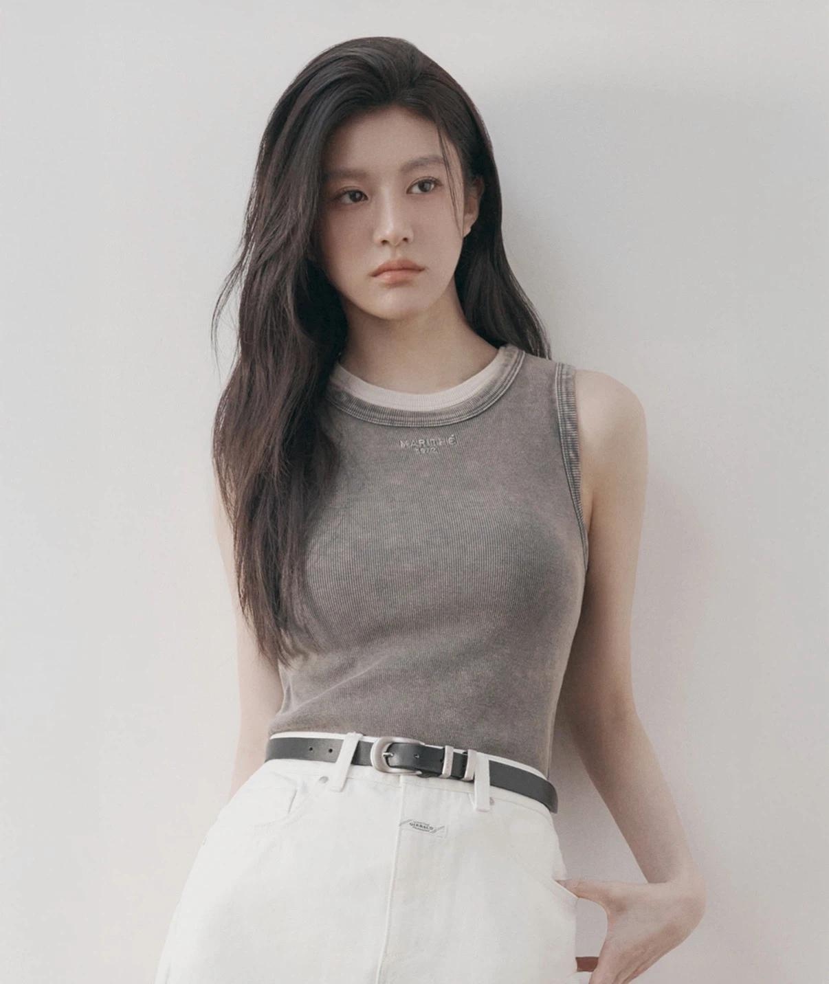 마리떼 차콜 슬리브리스 VINTAGE DYEING CROP SLEEVELESS 2