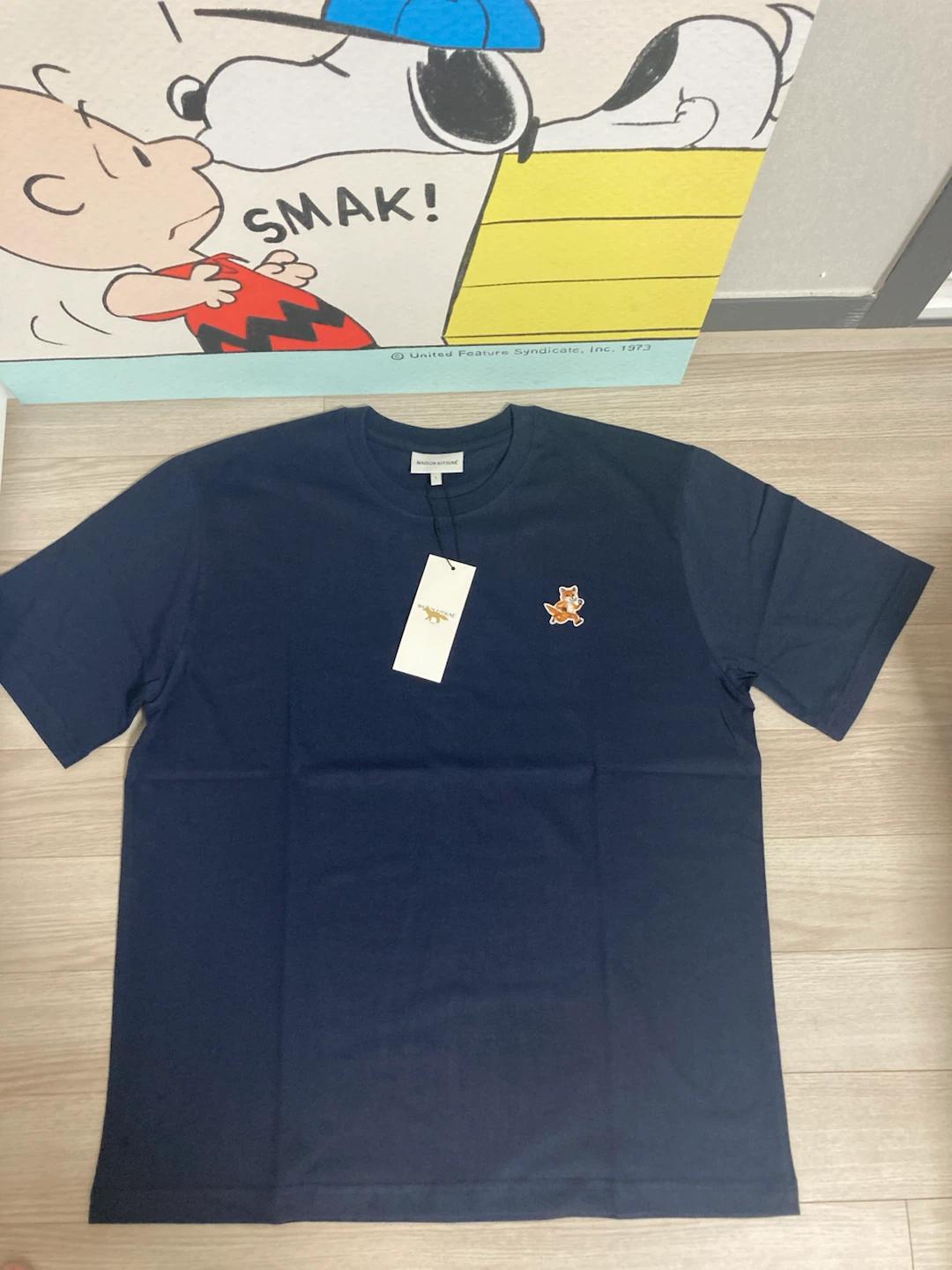 메종키츠네 네이비 반팔티 2