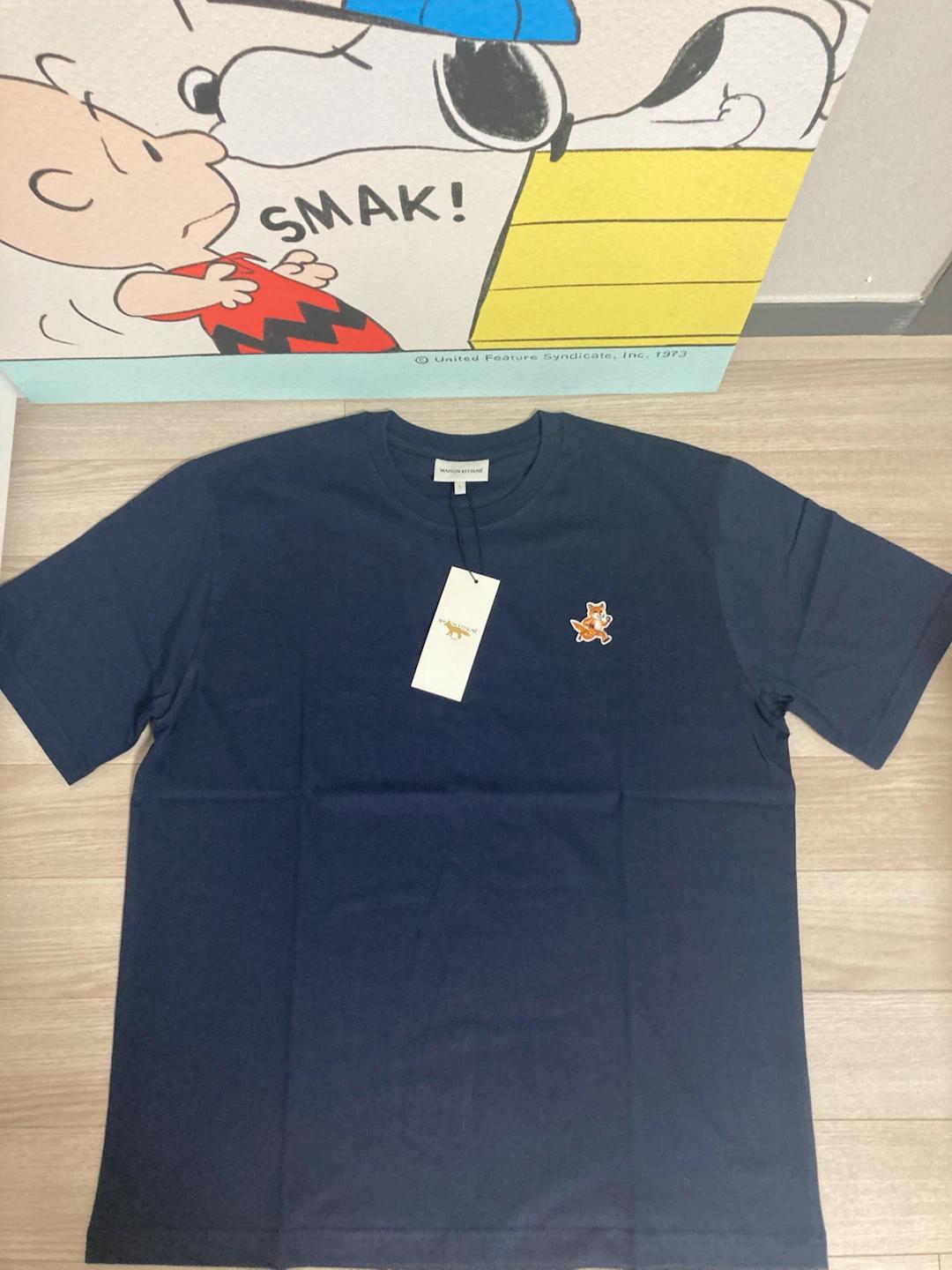 메종키츠네 폭스 반팔 네이비 XL 2