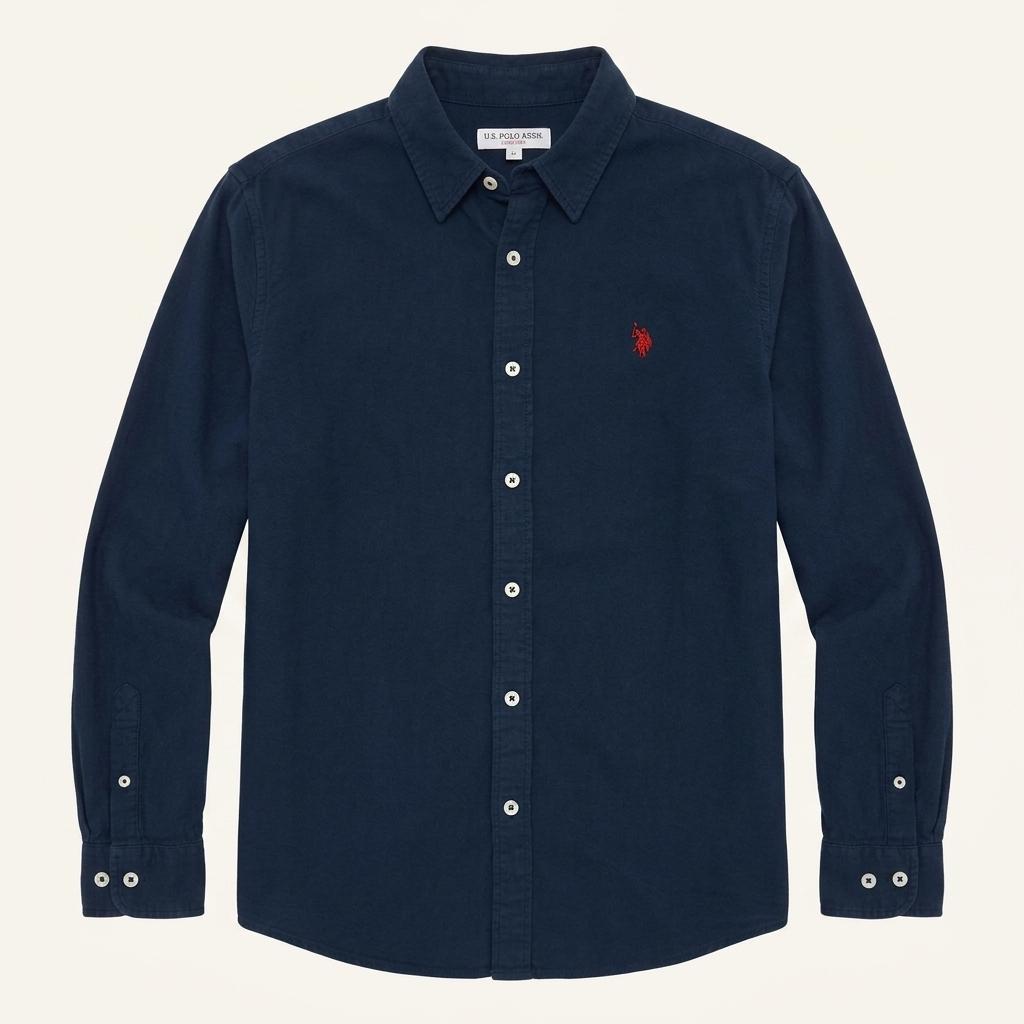 U.S. POLO ASSN. 네이비 자수 셔츠