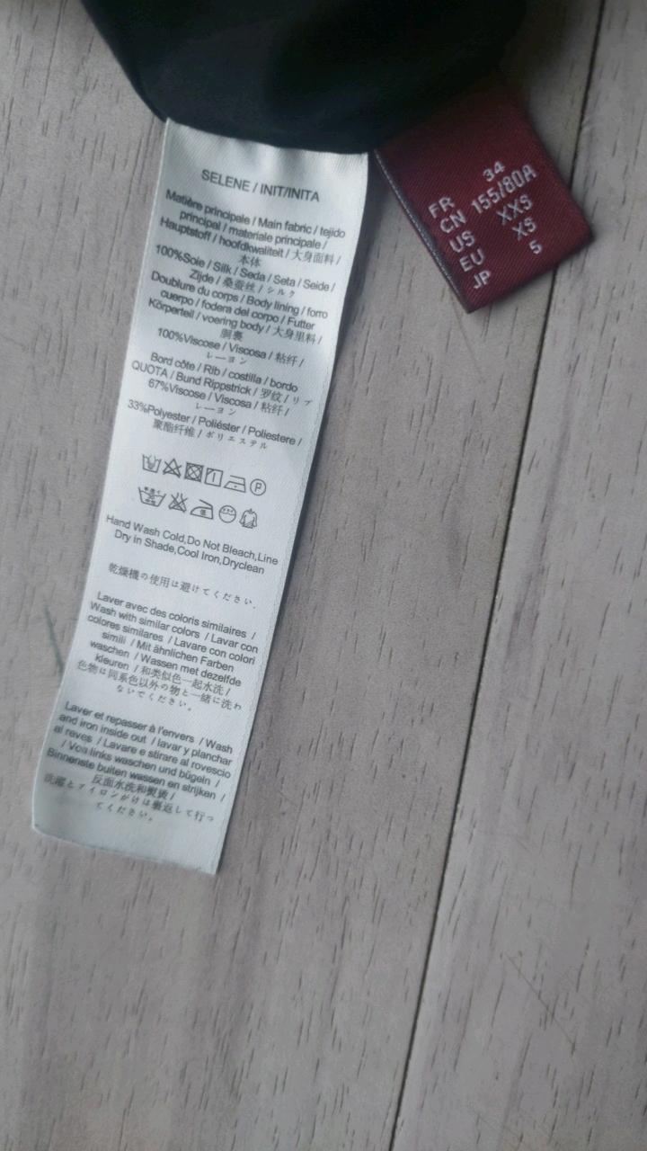 꽁뜨와데꼬또니에 실크 체크 반팔 원피스 4