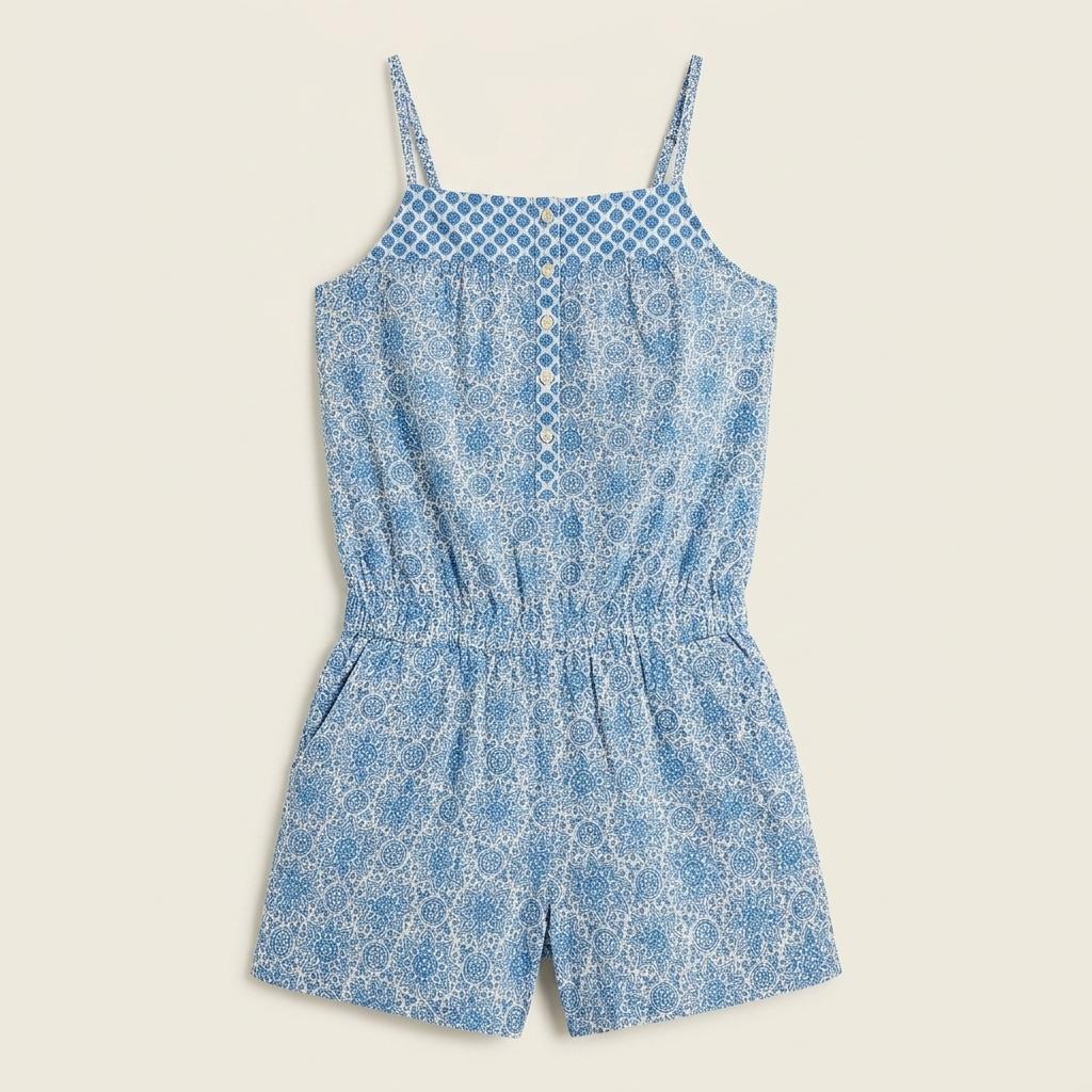 H&M 에이치앤엠 에스닉 패턴 점프수트 블루 1