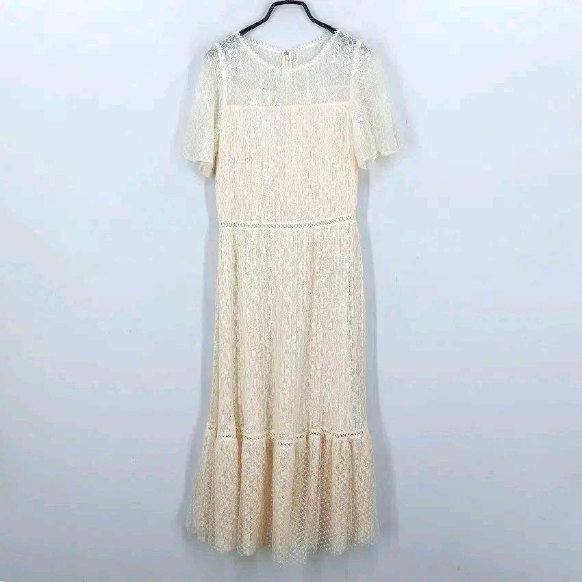 레니본 여성 여름 자수레이스 반팔원피스 크림82 (HU45716) 2