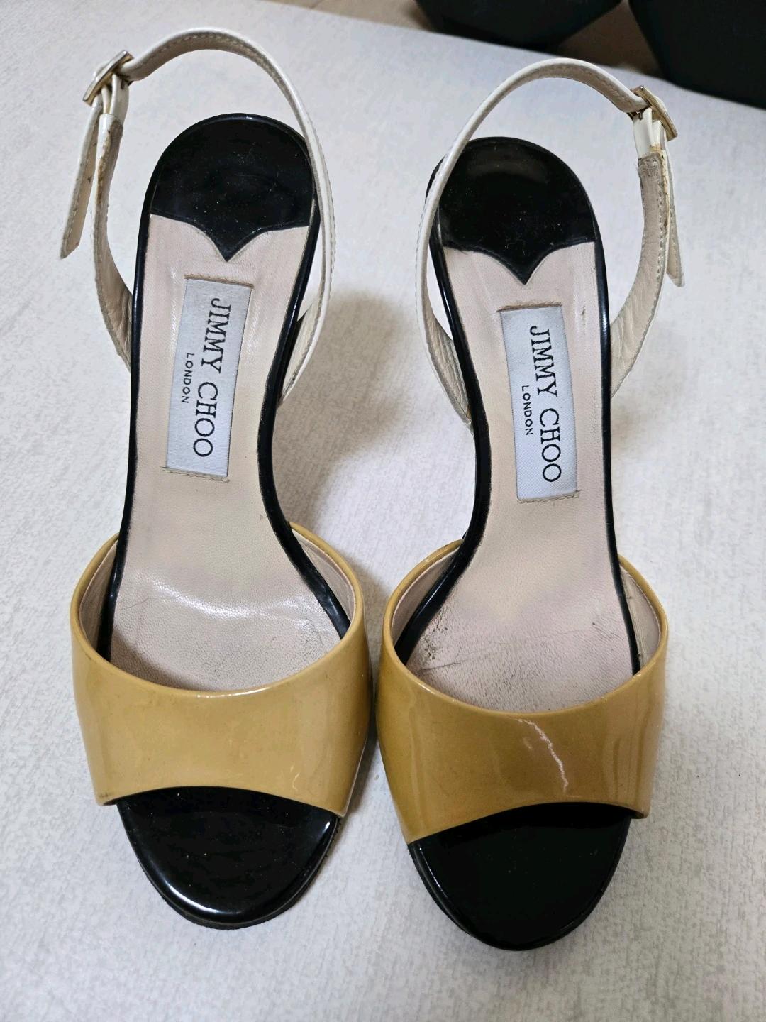 지미추(Jimmy Choo)의 페이던트 레더 슬링백 샌들 230 2