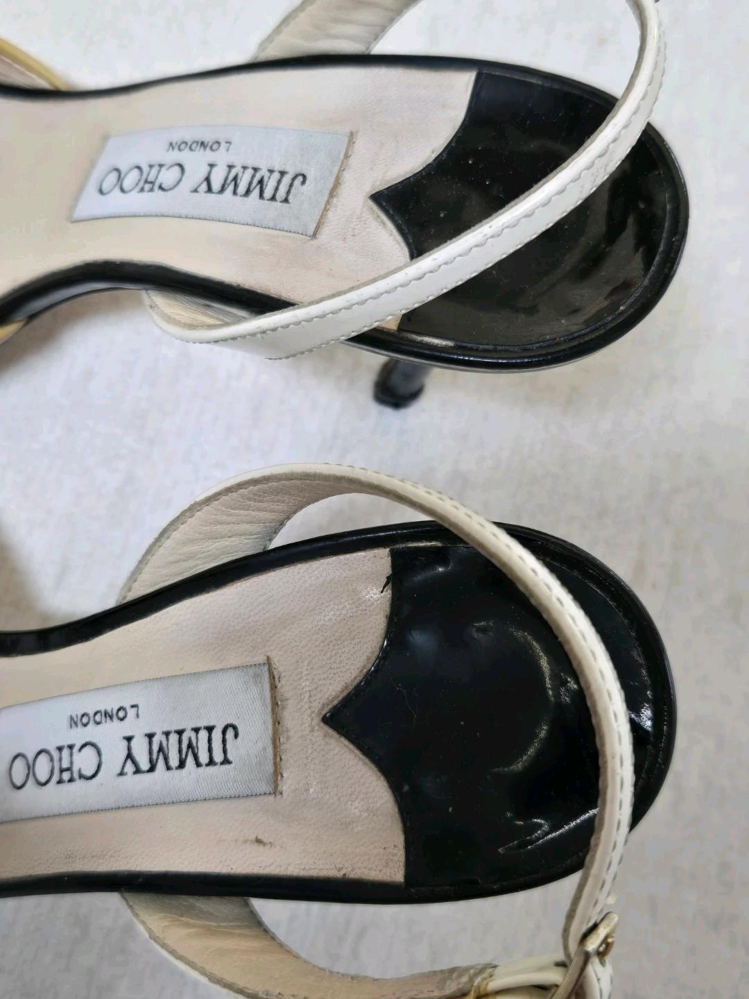 지미추(Jimmy Choo)의 페이던트 레더 슬링백 샌들 230 4