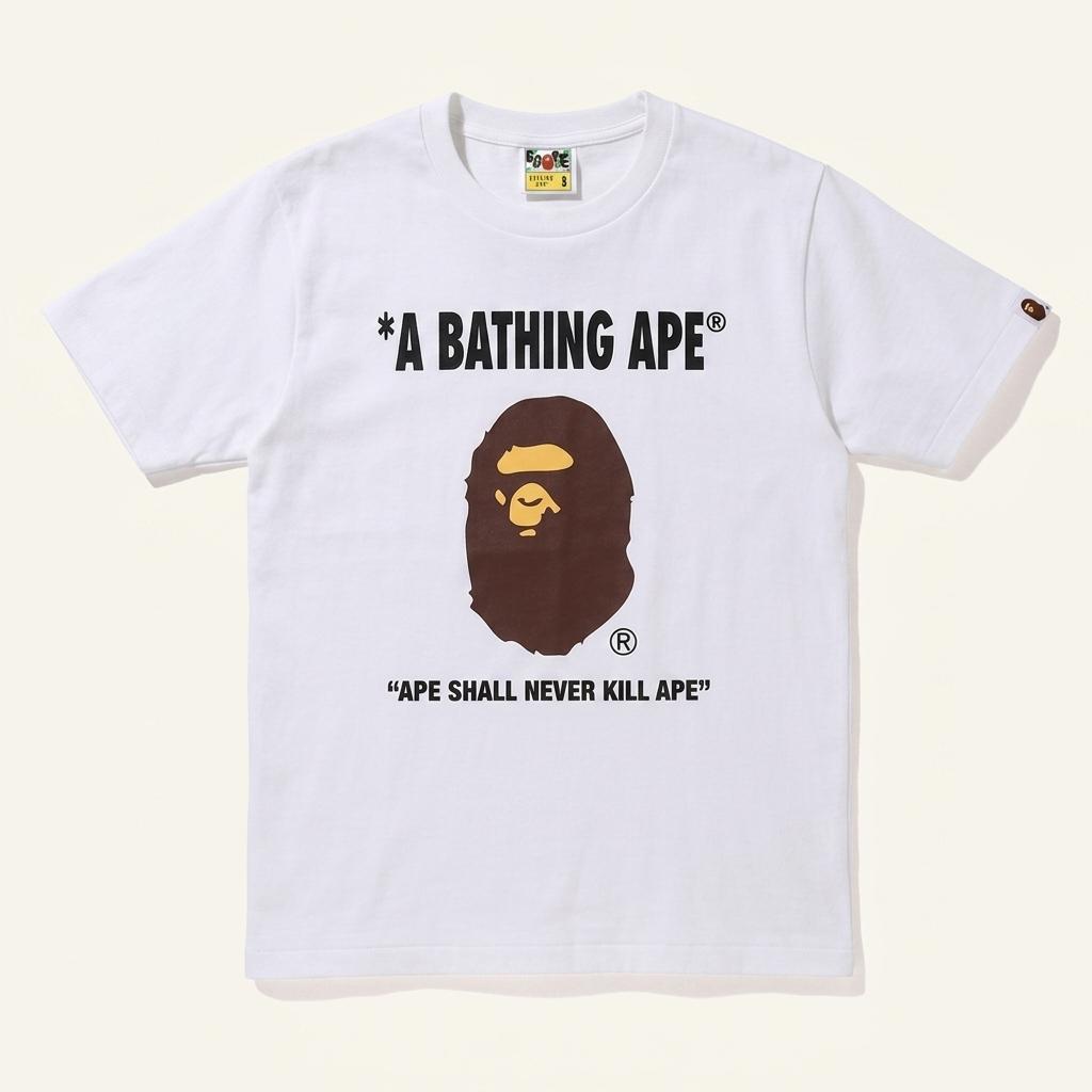 [BAPE] 베이프 빅 로고 화이트 반팔 티셔츠