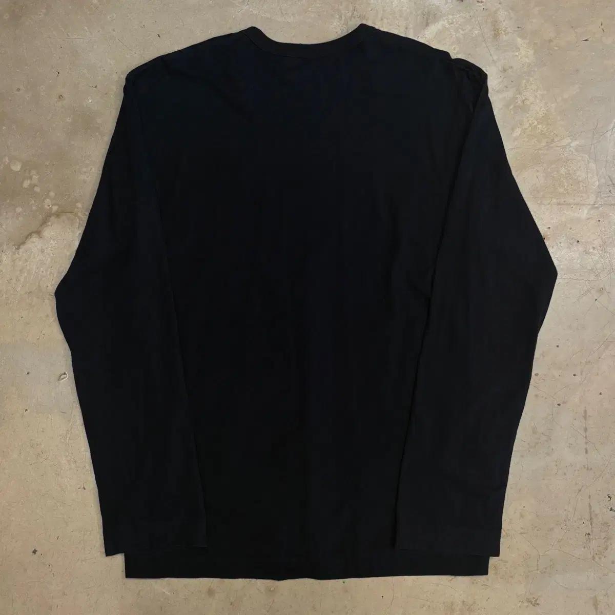 XL 꼼데가르송 더블 하트 와펜 블랙 롱슬리브 4