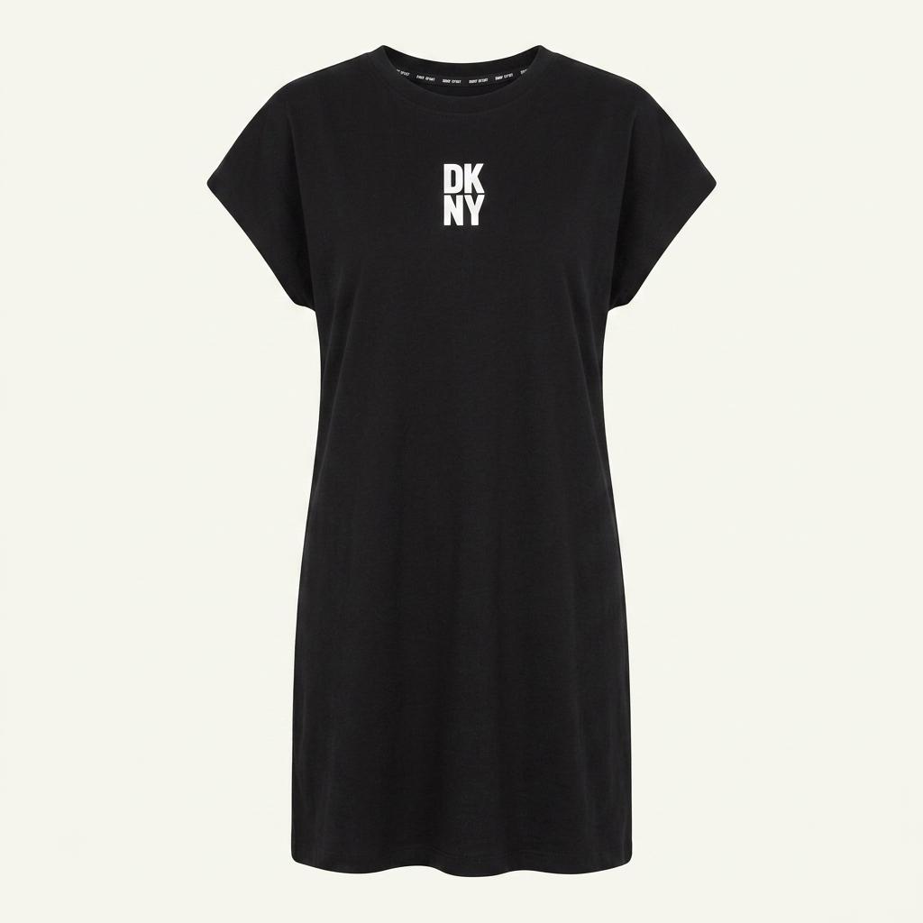[DKNY] 스포트 로고 반팔 원피스 블랙 프리