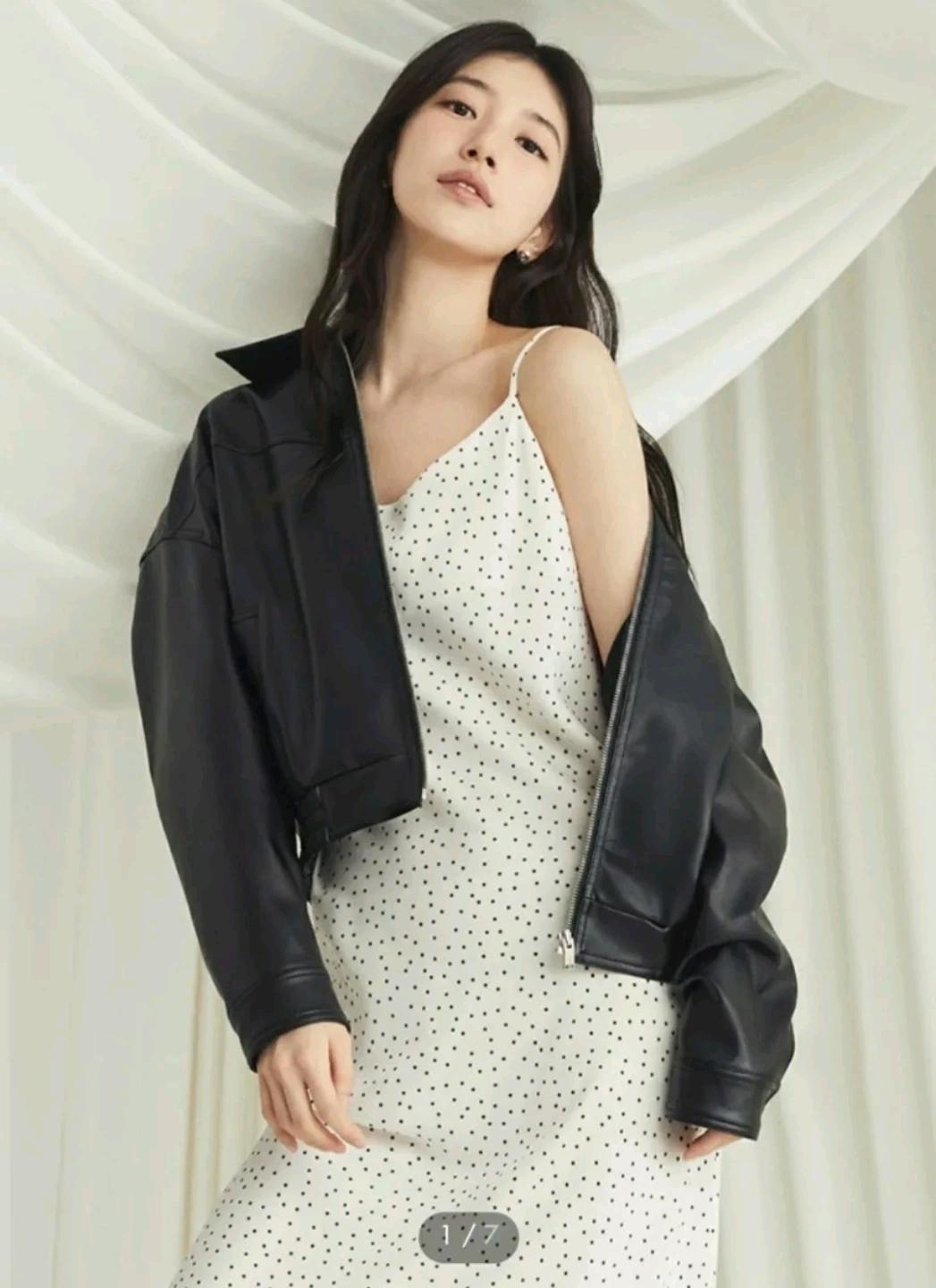 수지 게스 도트 원피스 4