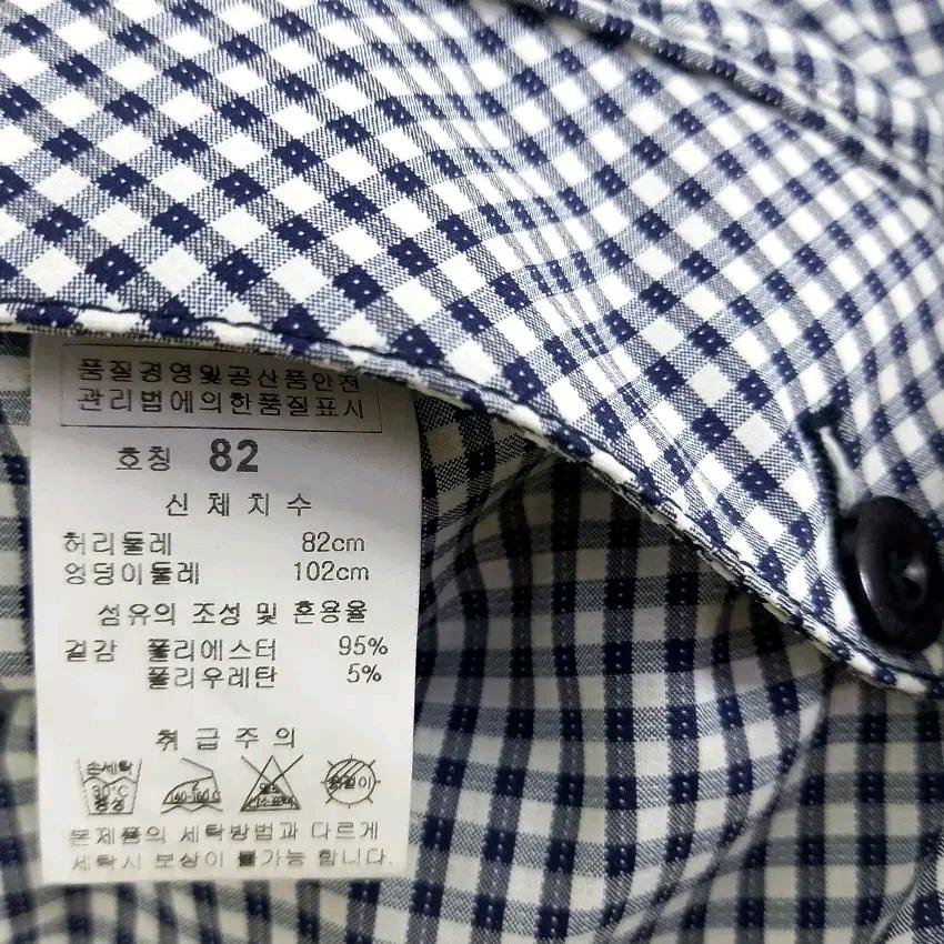 링스골프 남성 여름 잔체크 살짝얇은 팬츠 블루 (HU45730) 6