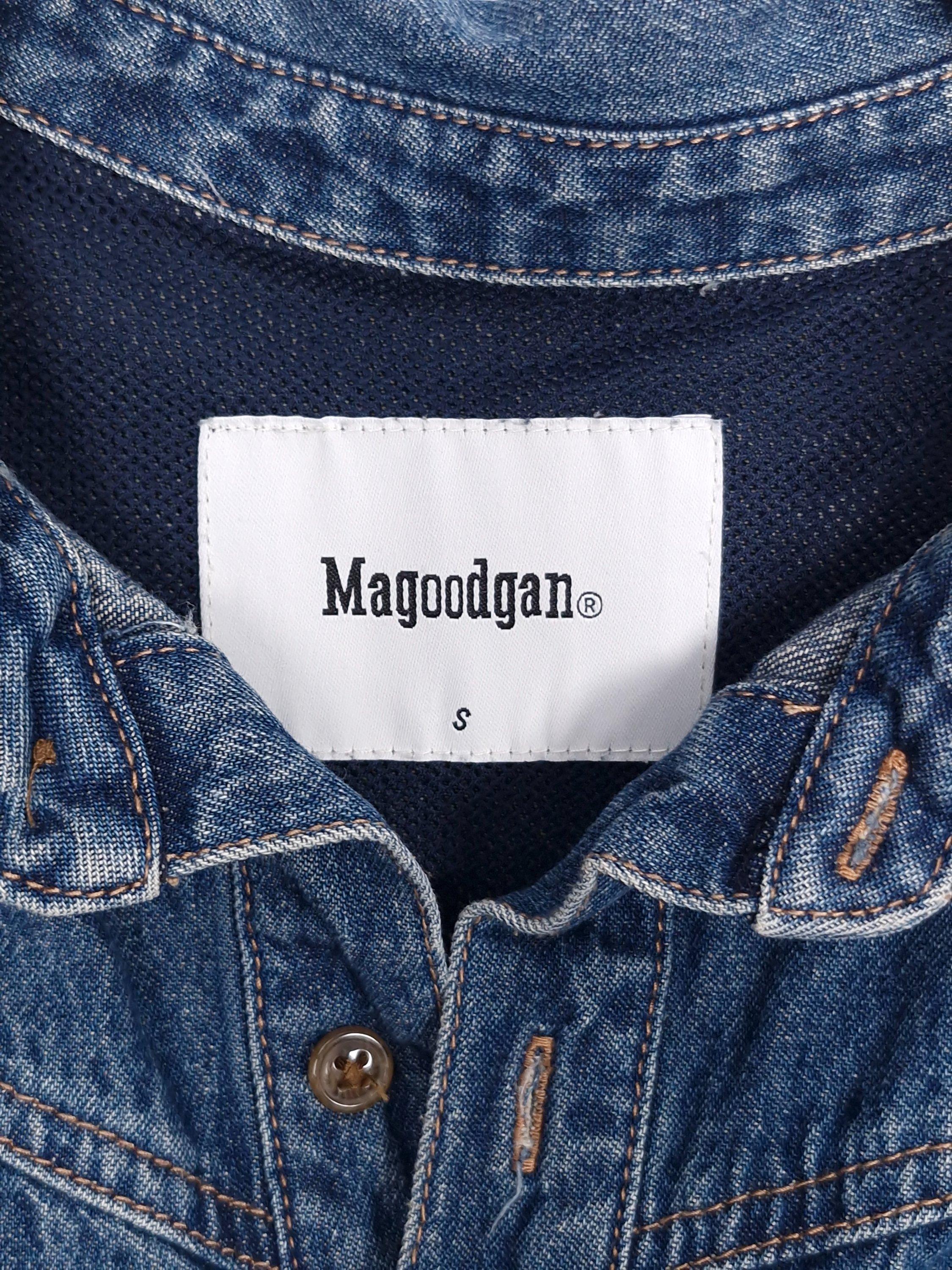 맥우드건 Magoodgan 데님 반팔 셔츠 S [A560] 4