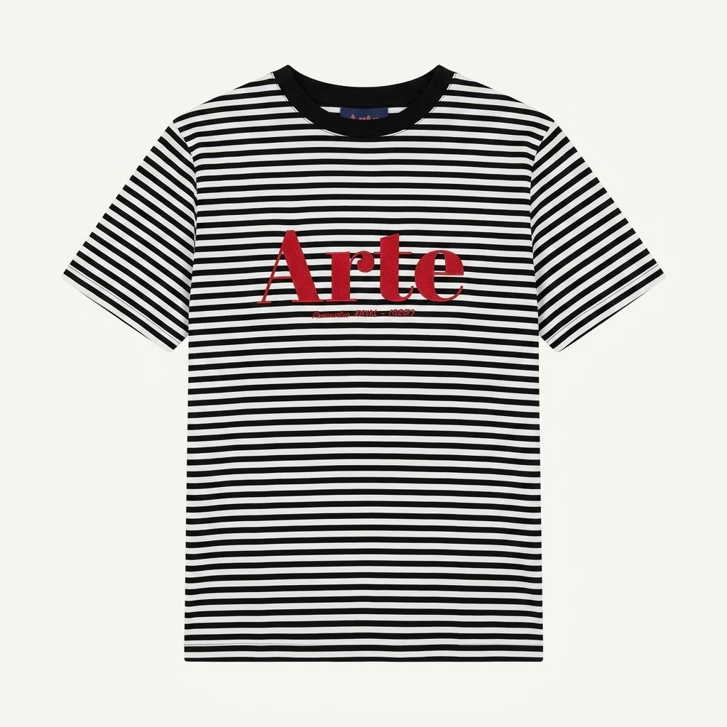 룩캐스트 LOOKAST 스트라이프 반팔티셔츠 ONE SIZE [A563] 1