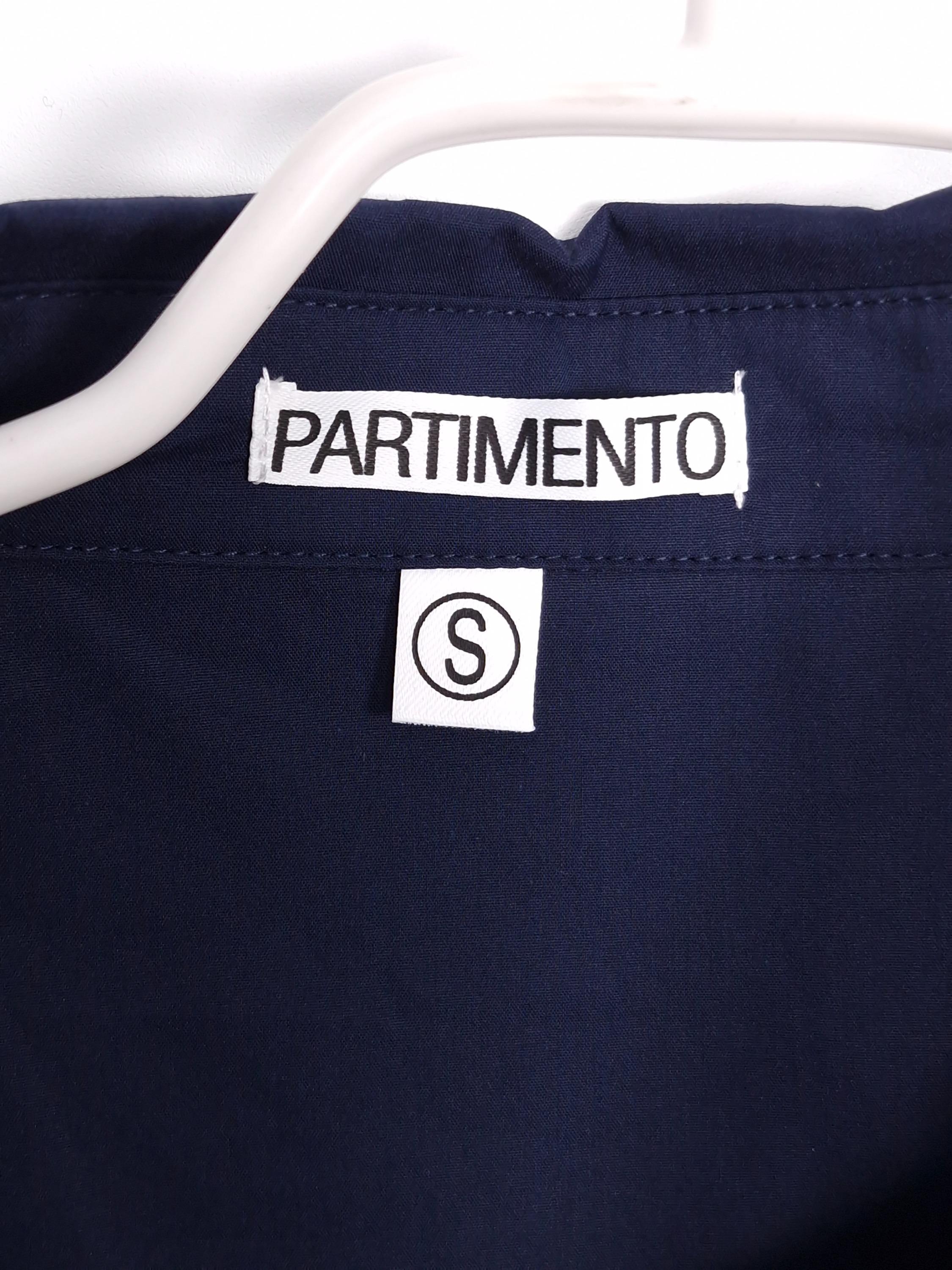 파르티멘토 PARTIMENTO 네이비 반팔 블라우스 S [A570] 4