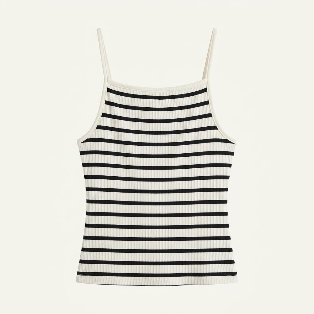 앤아더스토리즈 스트라이프 민소매 나시 티셔츠 EUR XS [A576] 1