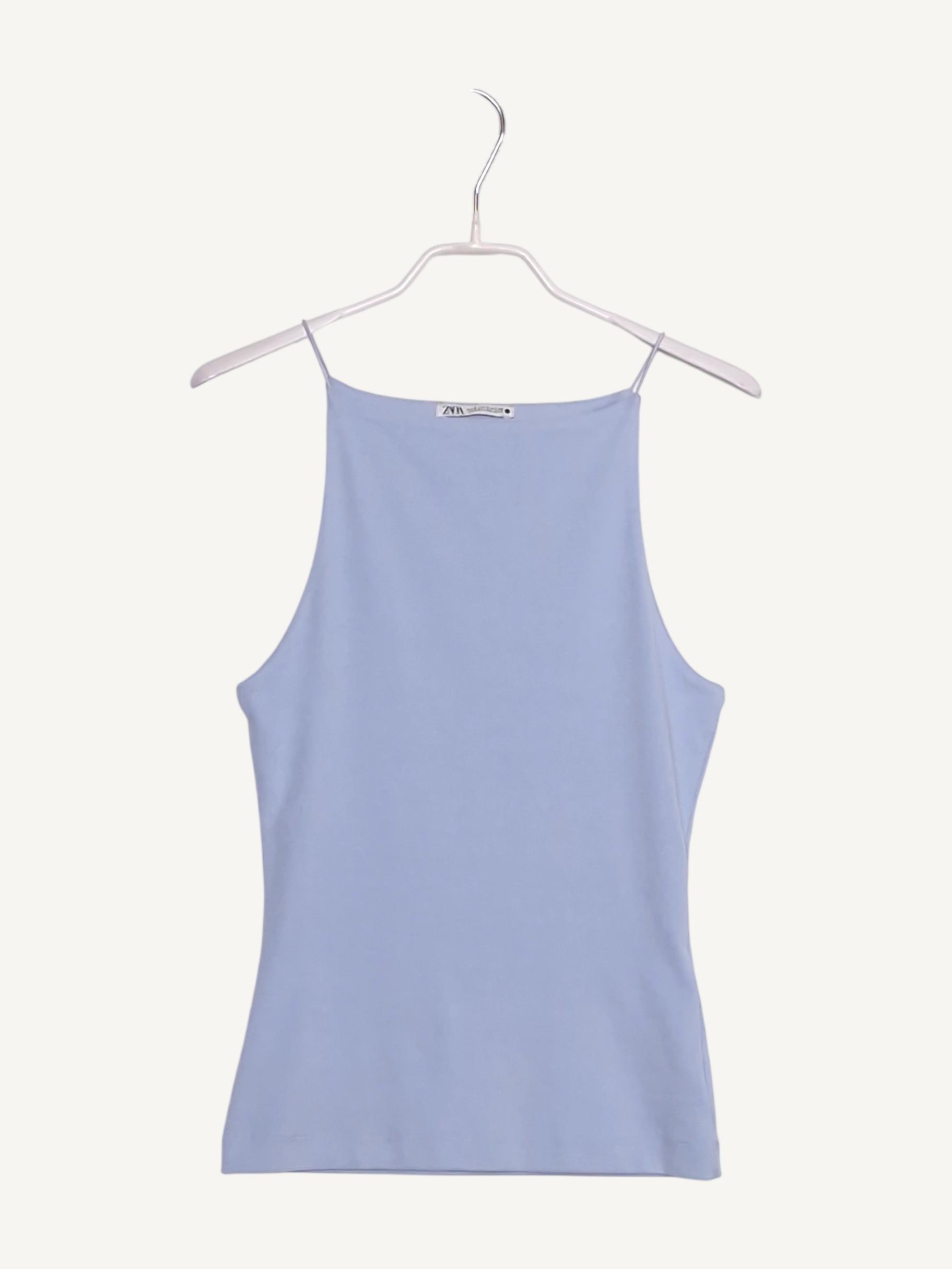 자라 ZARA 파란색 민소매 나시 탑 티셔츠 EUR S [A581] 2
