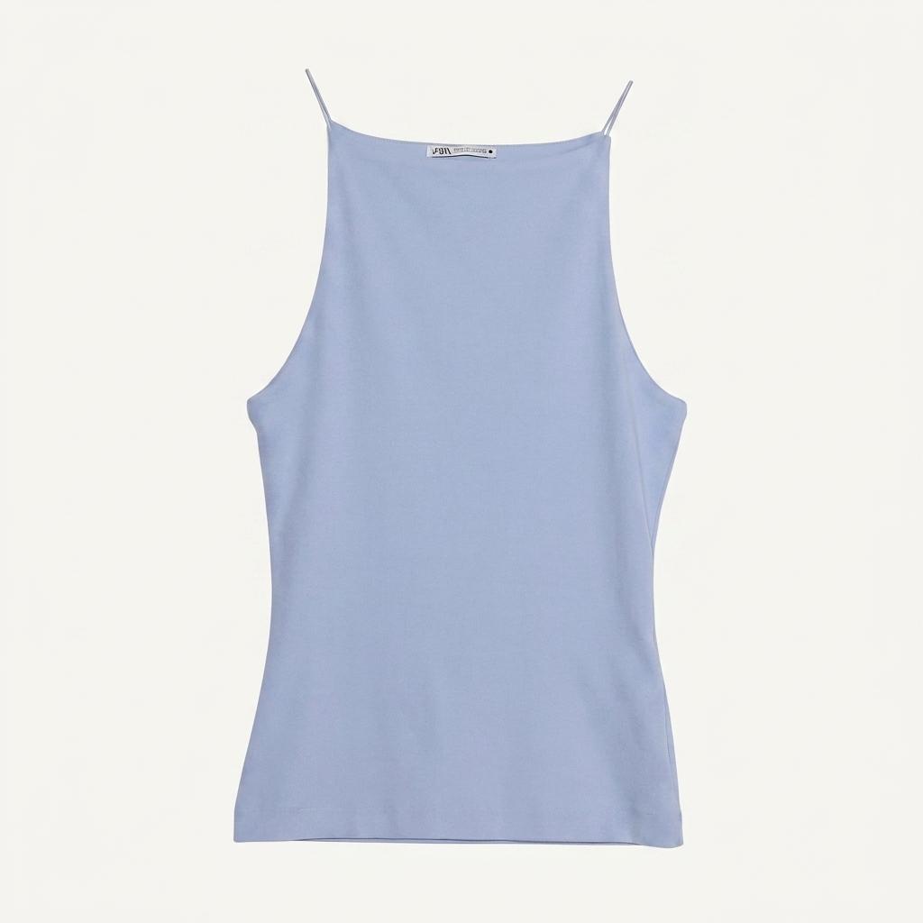 자라 ZARA 파란색 민소매 나시 탑 티셔츠 EUR S [A581] 1