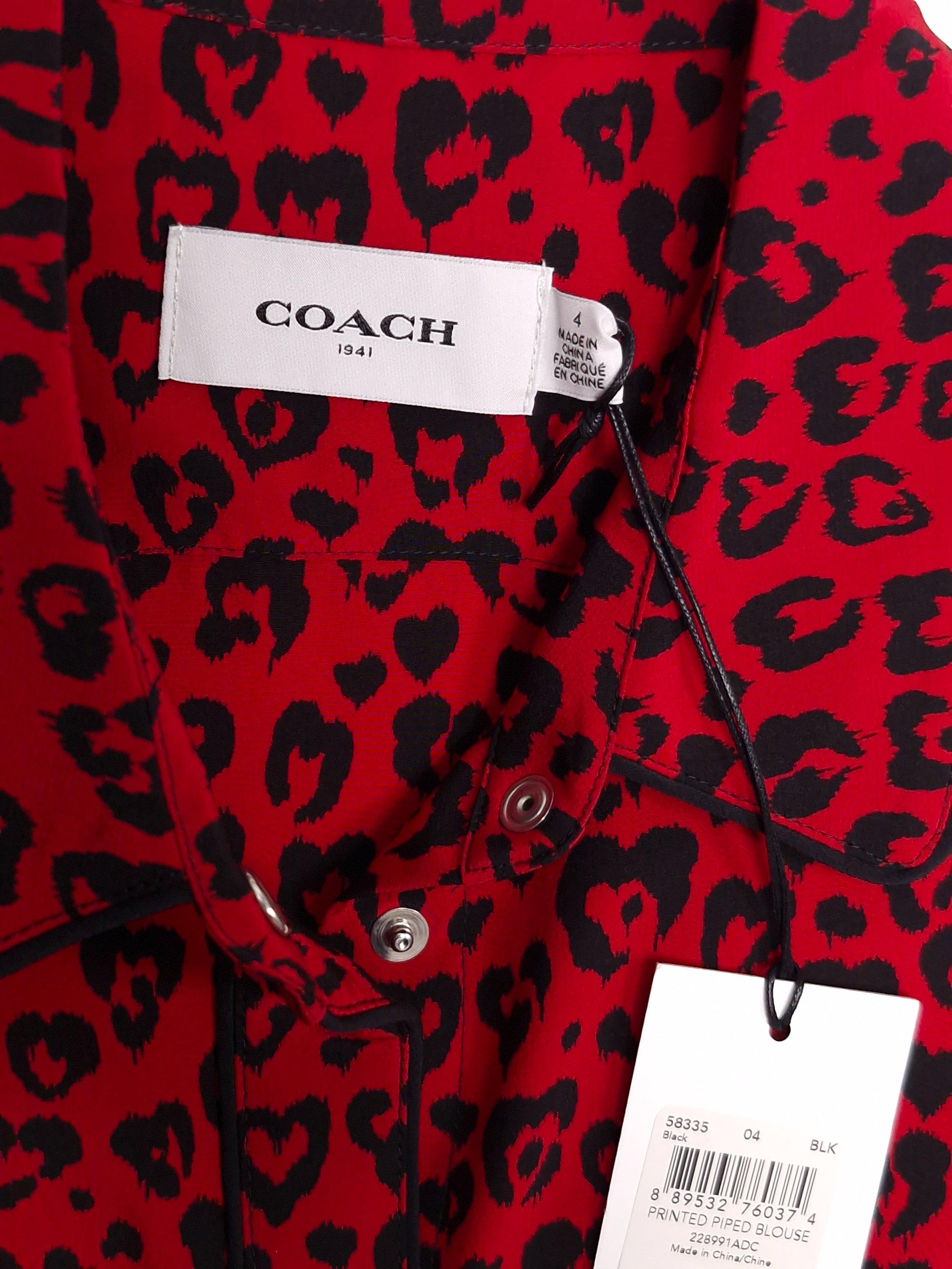 코치 COACH 레오파드 블라우스 4 (새상품) [A583] 4