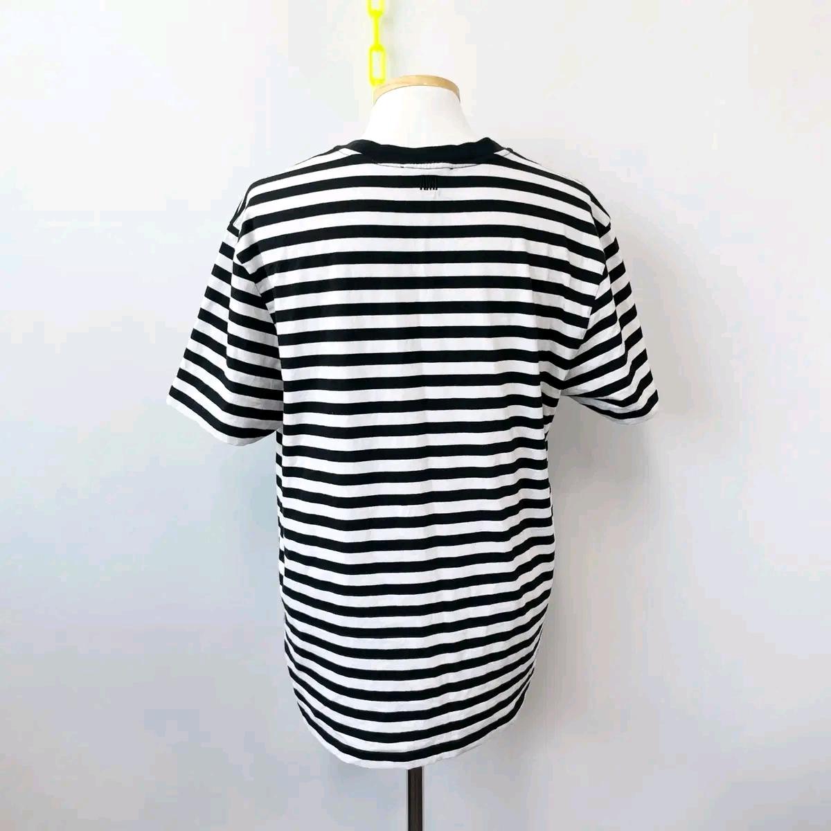 AMI 남성캐주얼 면반팔 스트라이프L 4