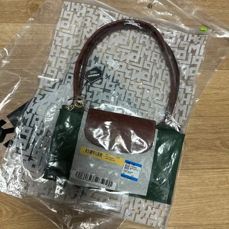[새제품]롱샴 르 플리아쥬 오리지널 토트백 M 브리티시 그린 3