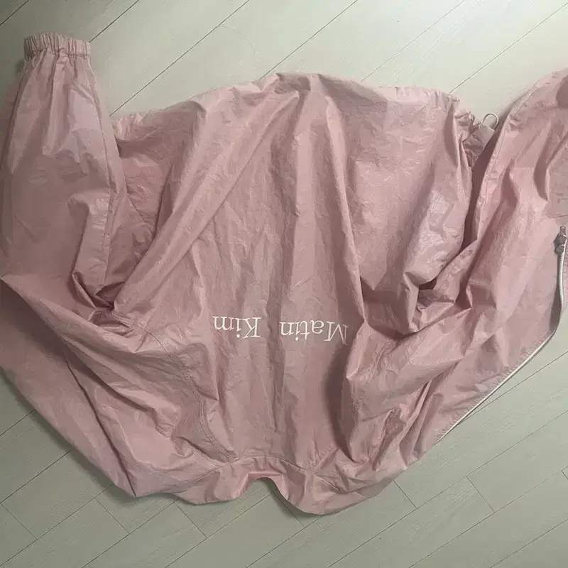 마뗑킴 로고 코팅 점퍼 핑크 5