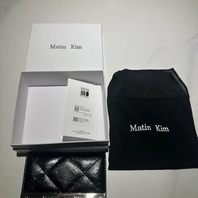 마뗑킴 퀼팅 카드지갑 블랙 6