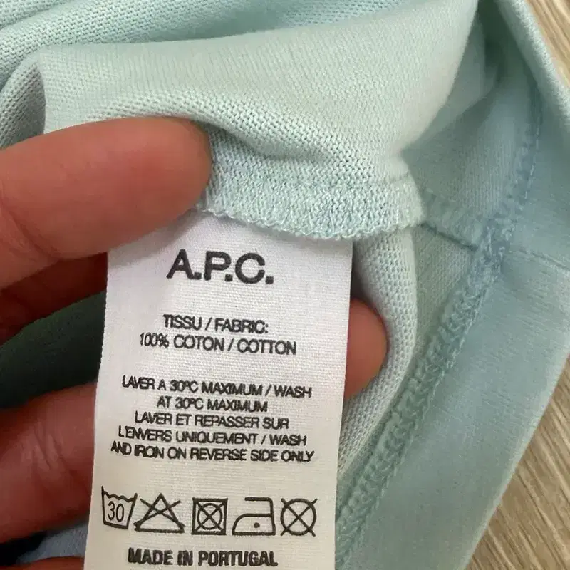 아페쎄 A.P.C. 반팔 티셔츠 페일블루 S 8